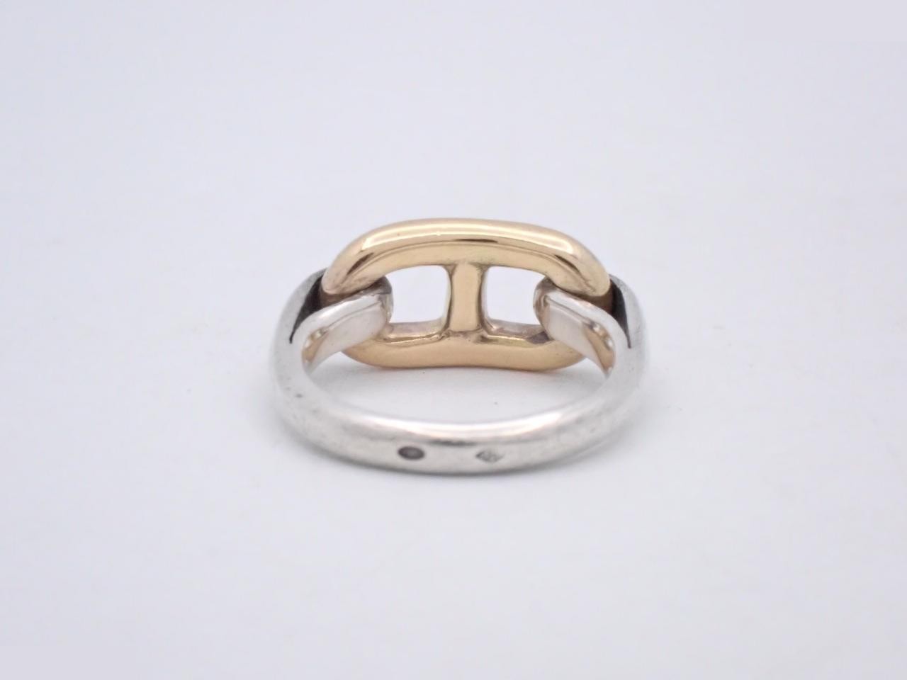 Ag925 Au750 Chaine d'Ancre Combination Ring, 5.2g — view 2