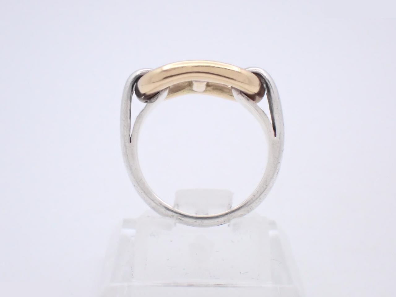 Ag925 Au750 Chaine d'Ancre Combination Ring, 5.2g — view 3