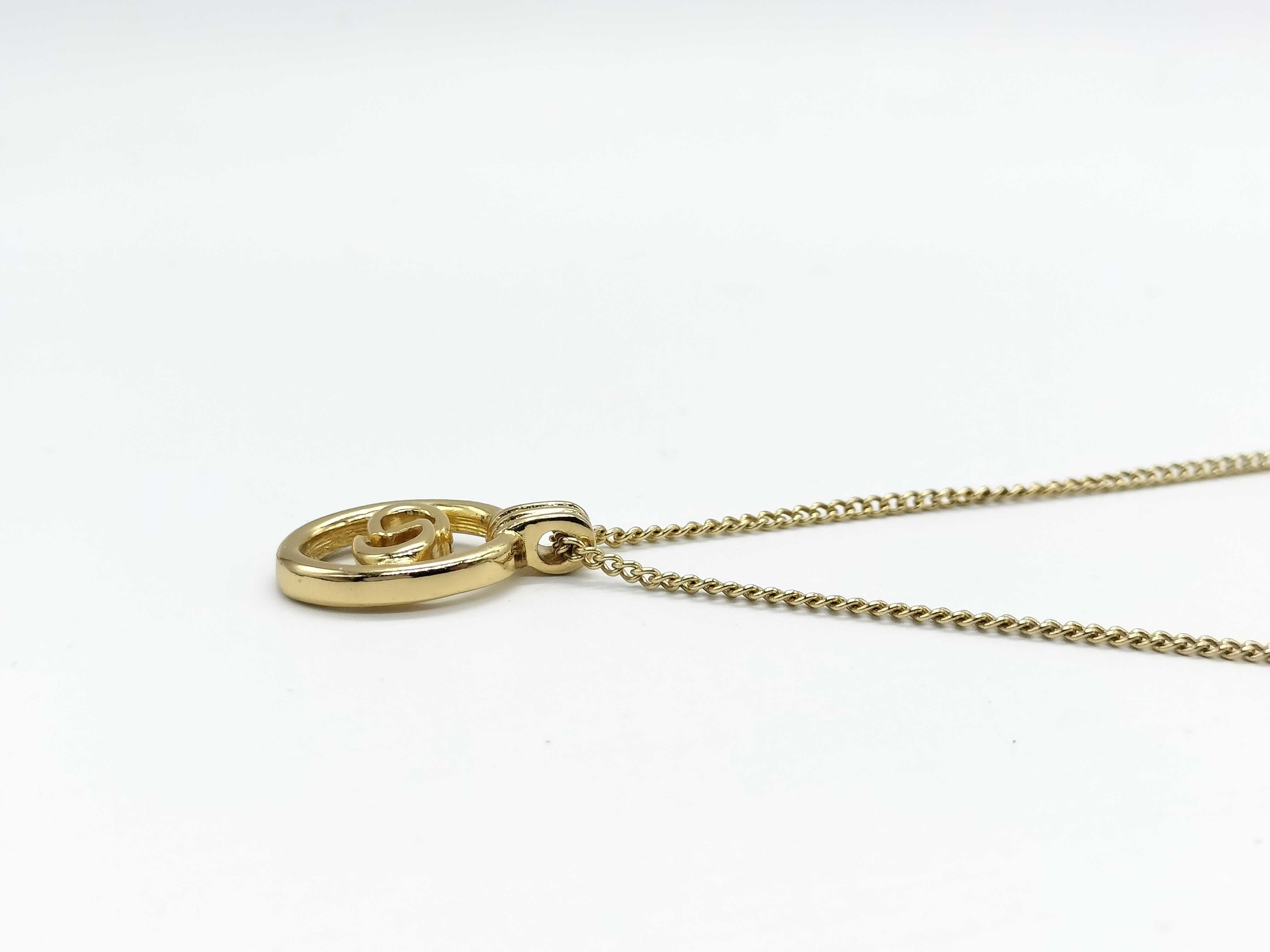 CD Logo Necklace Oval Necklace — view 2