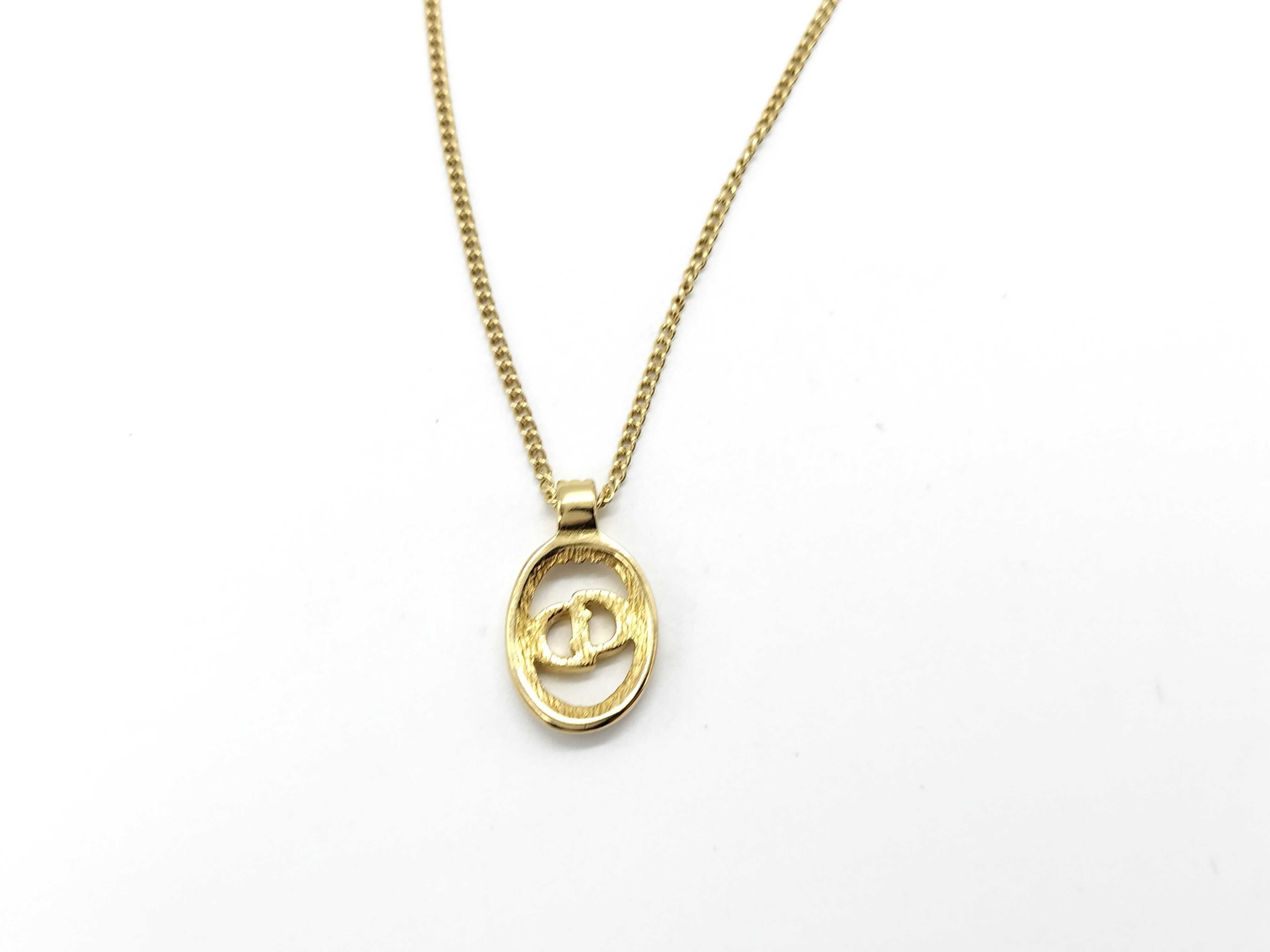 CD Logo Necklace Oval Necklace — view 3
