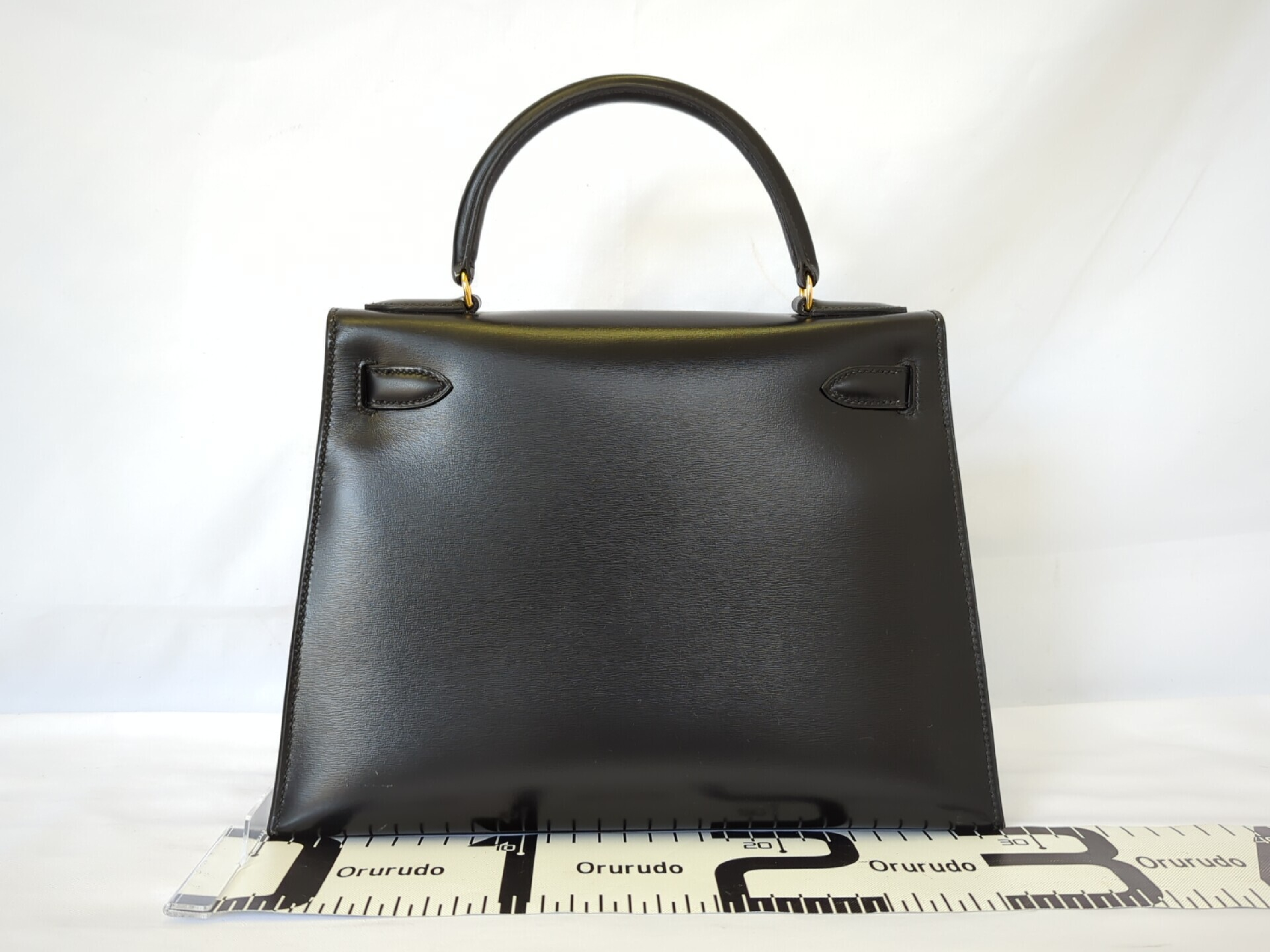 Kelly 28 Box Calf Black GD Metal Fittings M Handbag — view 2