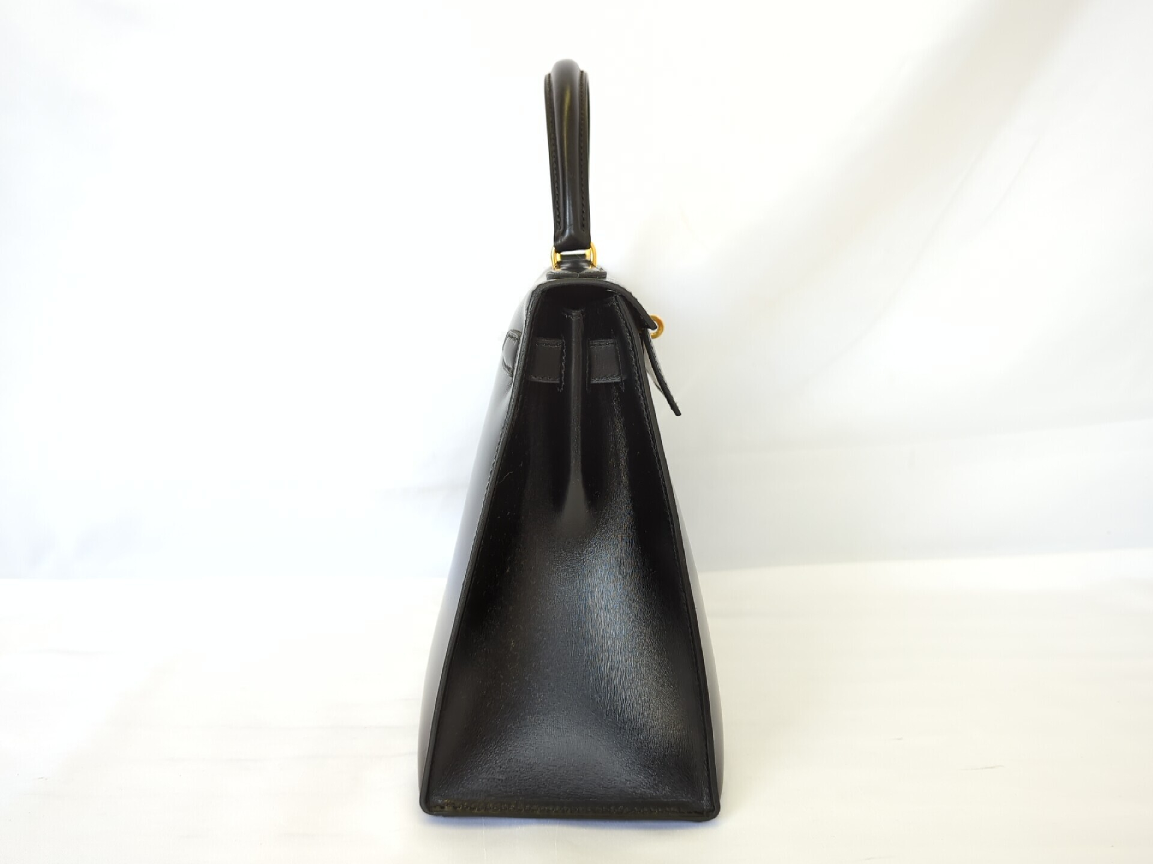 Kelly 28 Box Calf Black GD Metal Fittings M Handbag — view 7