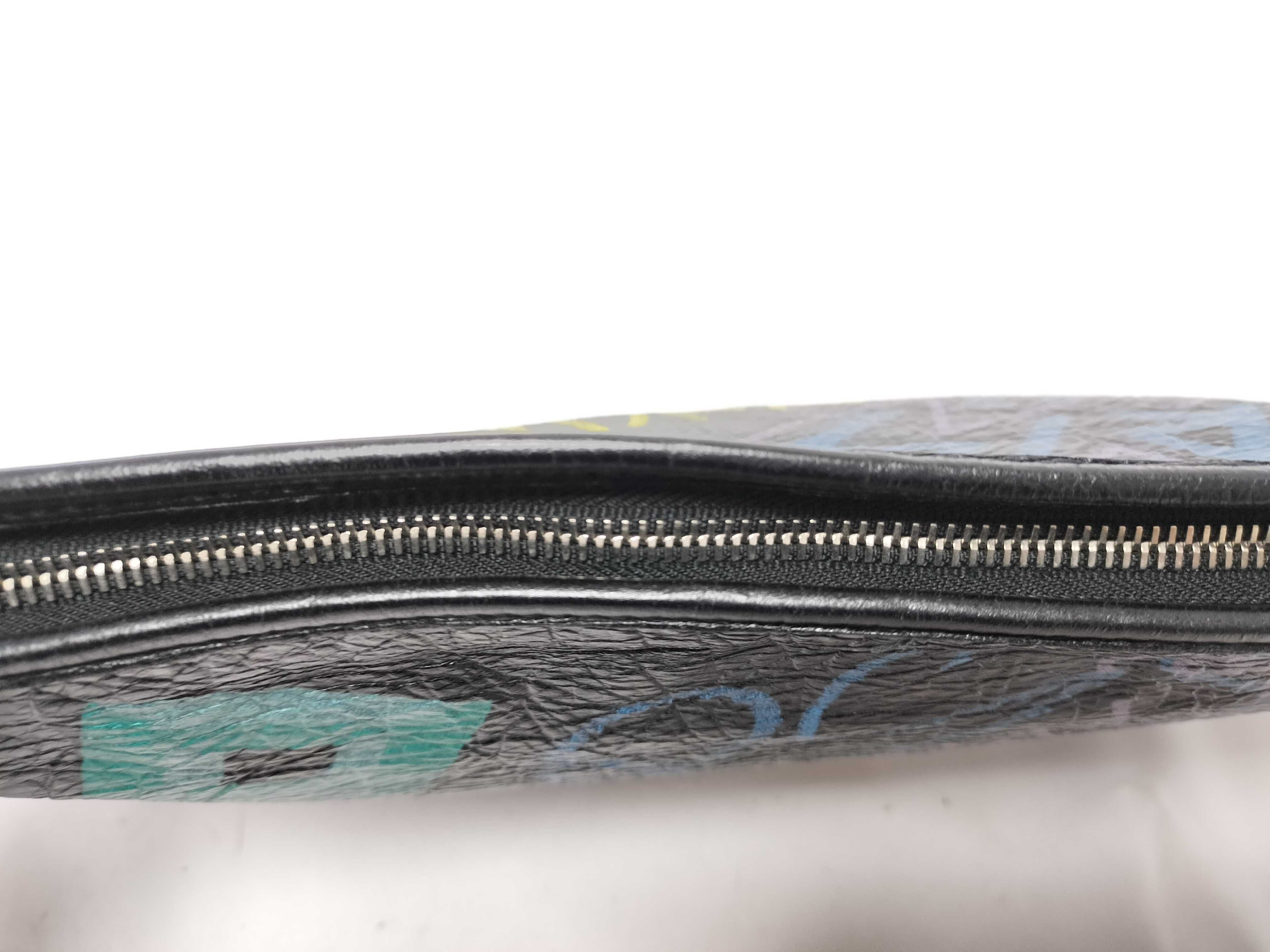 Graffiti Clutch Bag, Black Leather Clutch Bag — view 3