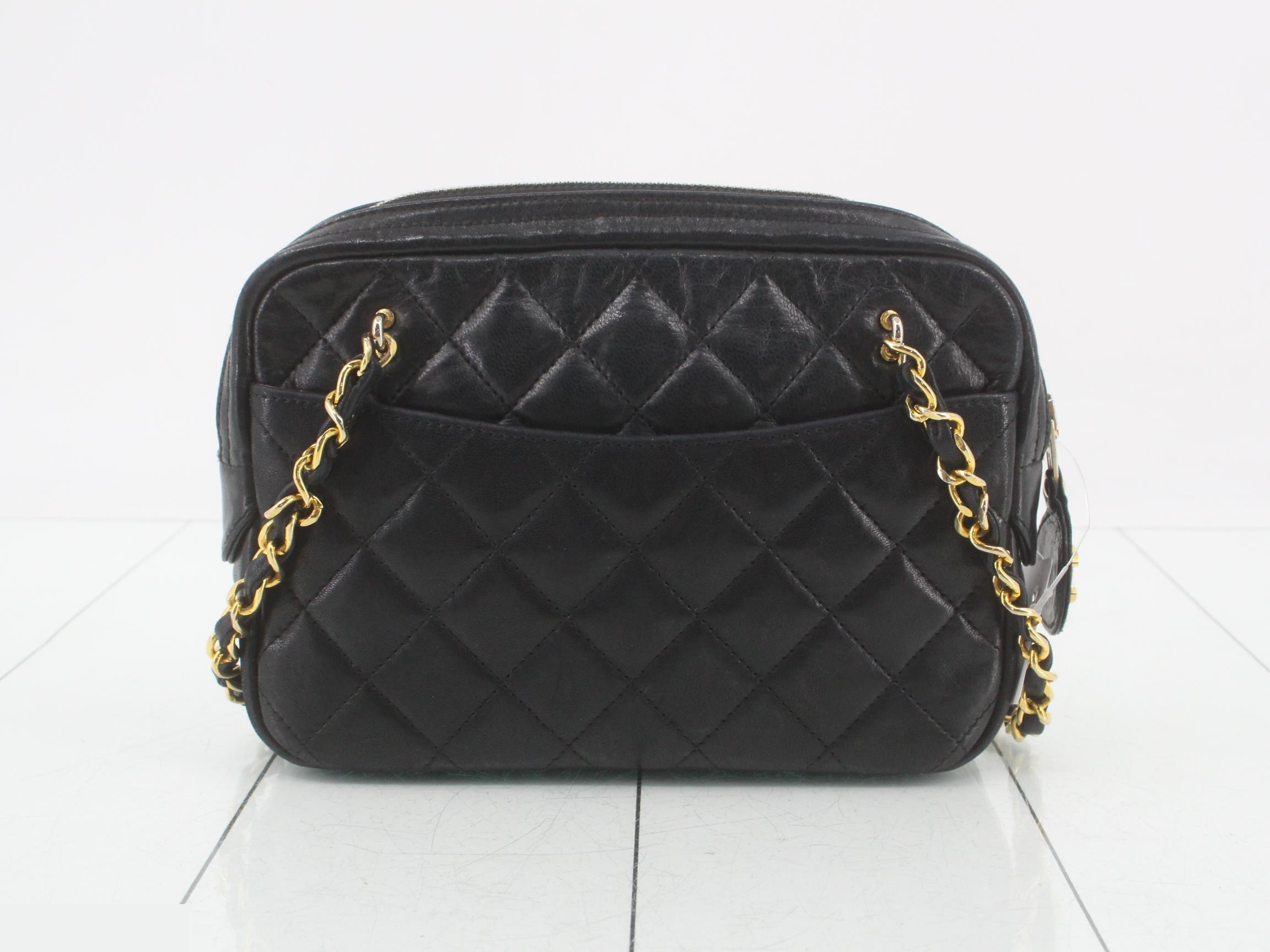 Lambskin chain shoulder bag, unit #1 — view 2