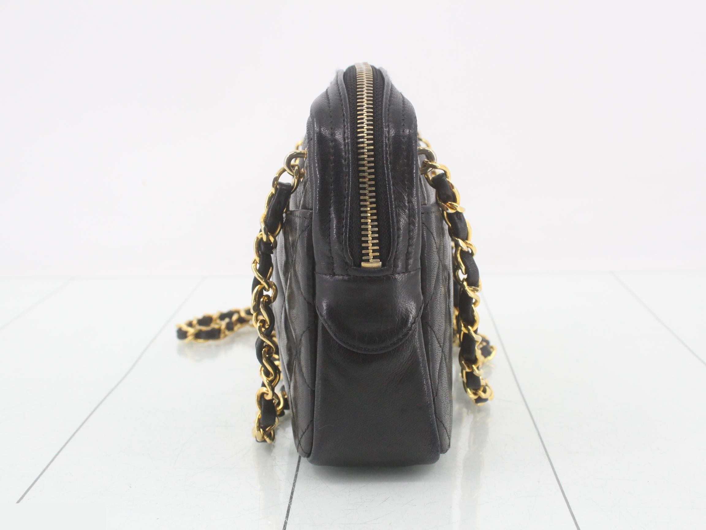 Lambskin chain shoulder bag, unit #1 — view 3