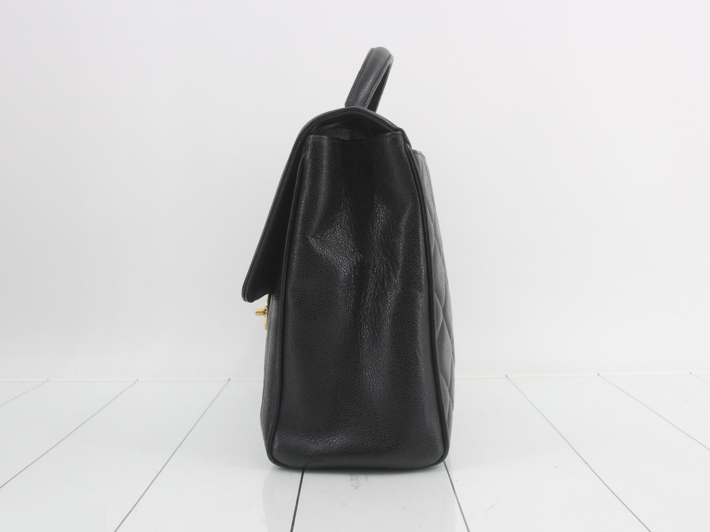 Matelassé caviar leather handbag — view 3