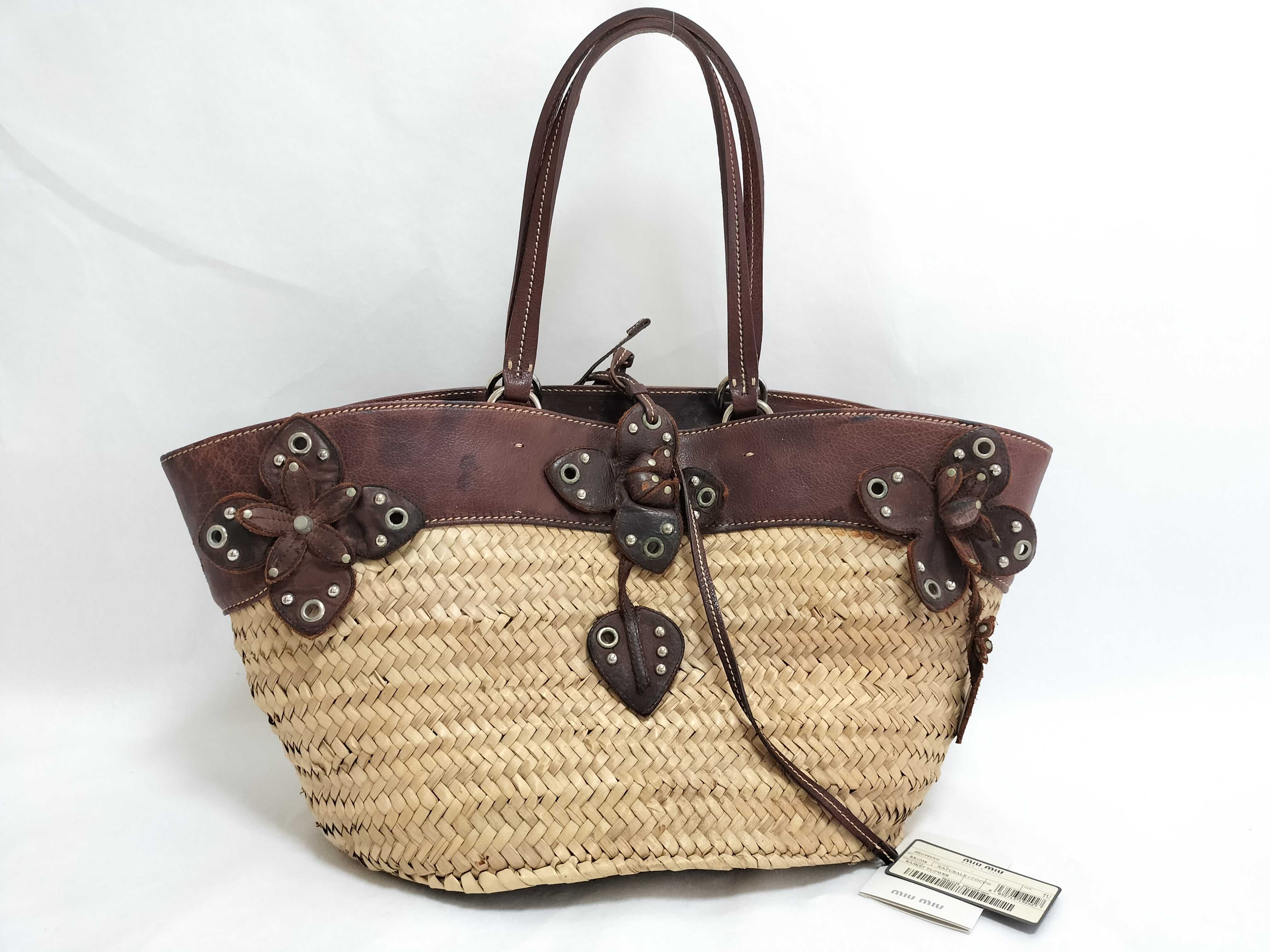 Raffia Basket Tote Bag