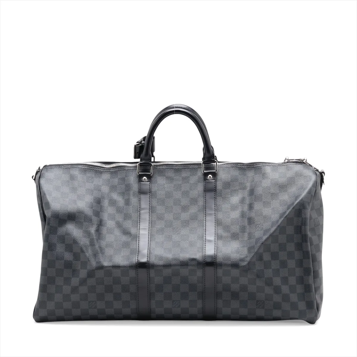 Damier Graphite Keepall Bandoulière 55 N41413 MB1098 Black with initials — view 2