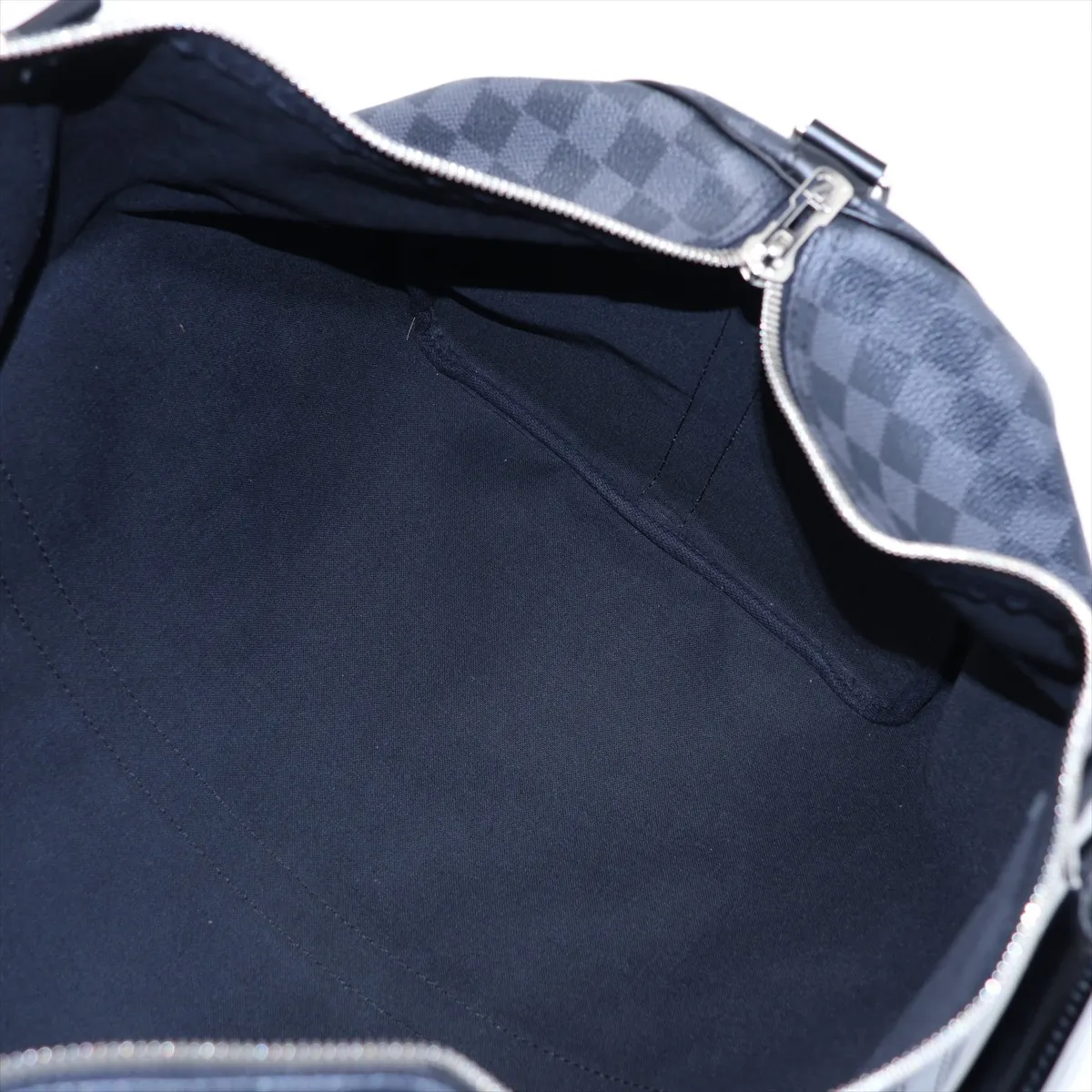 Damier Graphite Keepall Bandoulière 55 N41413 MB1098 Black with initials — view 7