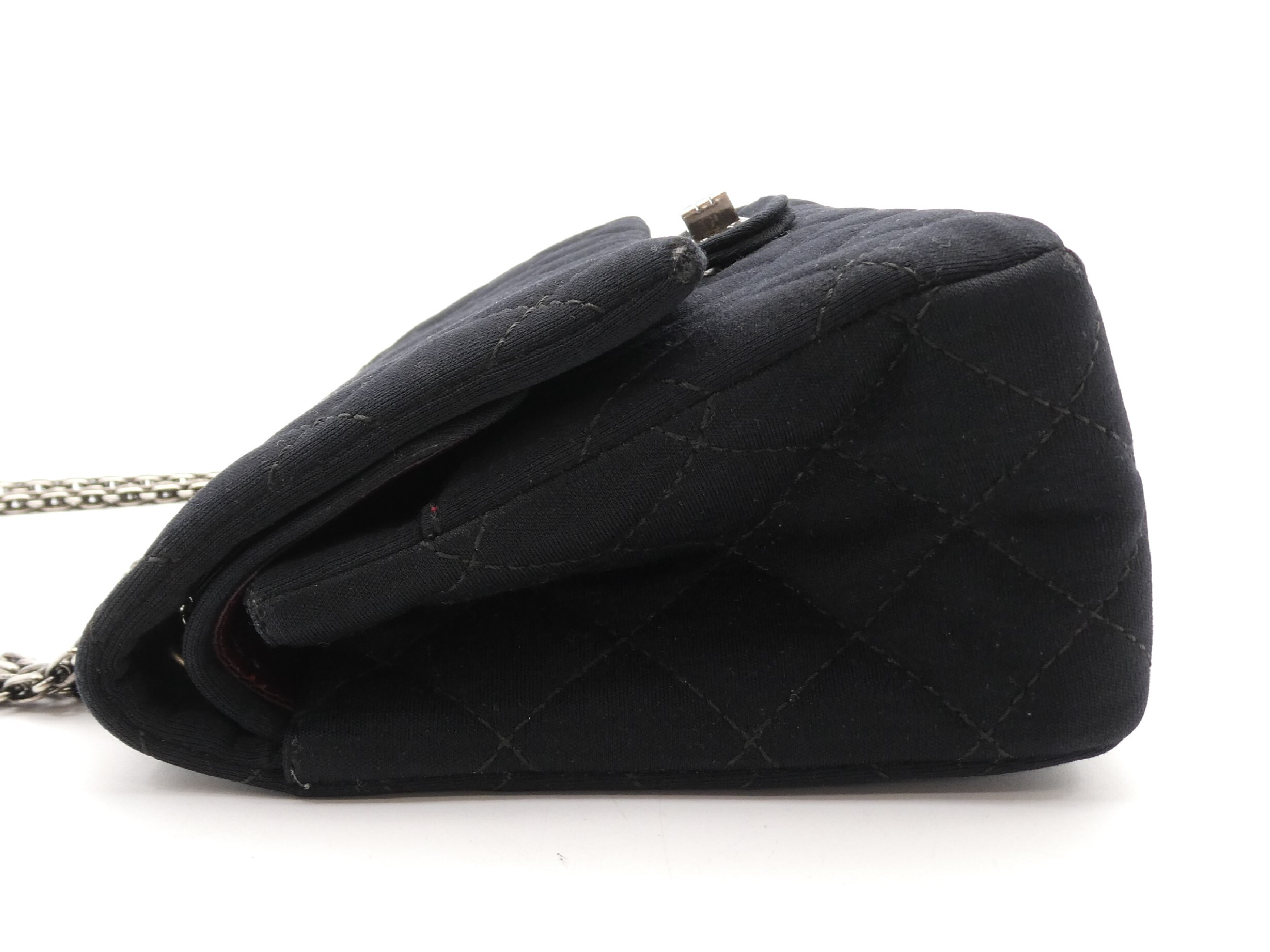 Matelassé 2.55 Cotton Double Flap Double Chain Shoulder Bag — view 3