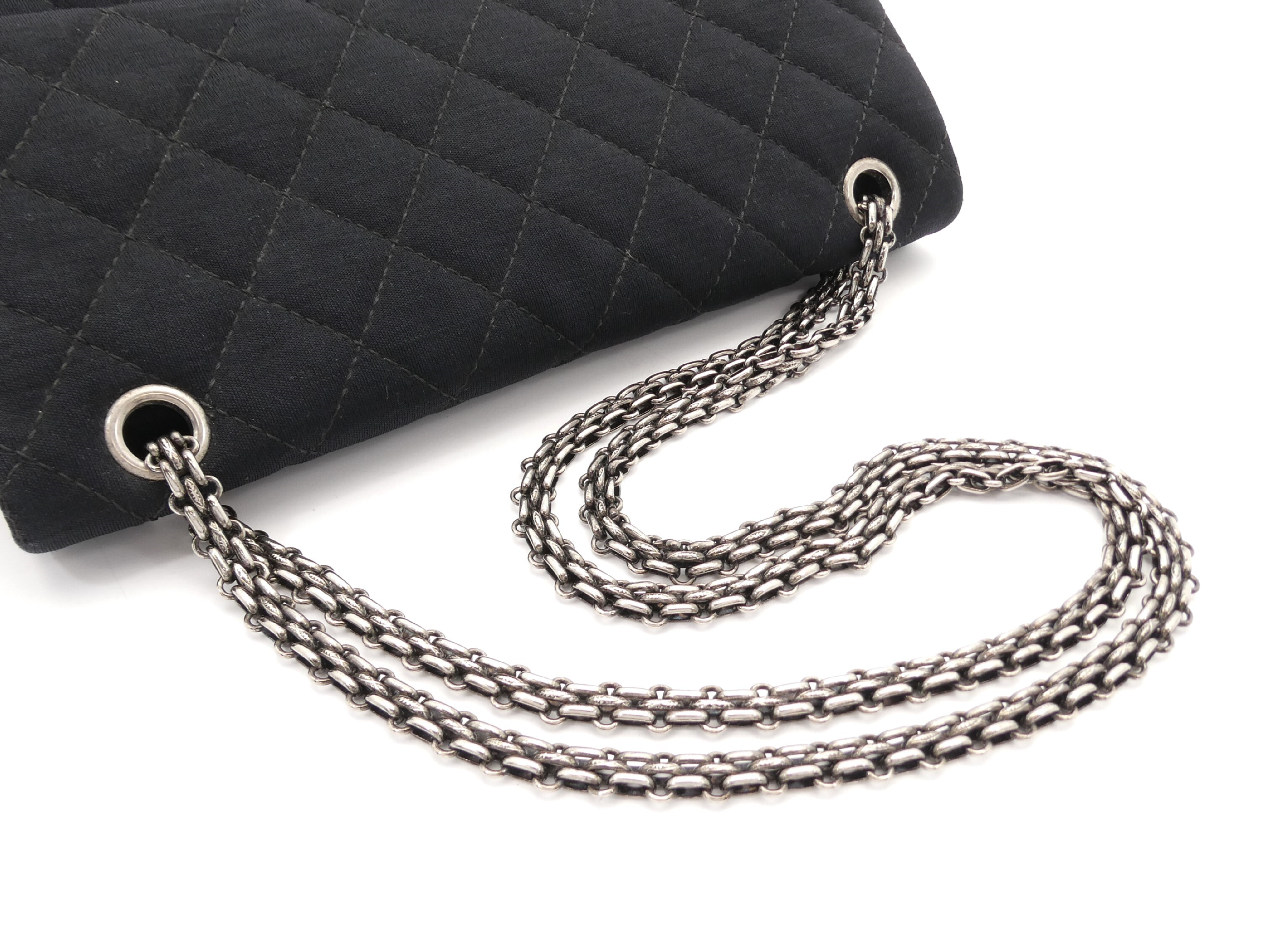 Matelassé 2.55 Cotton Double Flap Double Chain Shoulder Bag — view 6