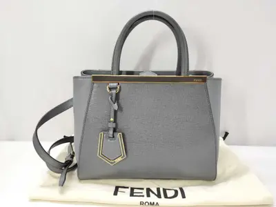 Petite 2Jours Leather 2-Way Handbag, Gray, 8BH253 (Handbag)