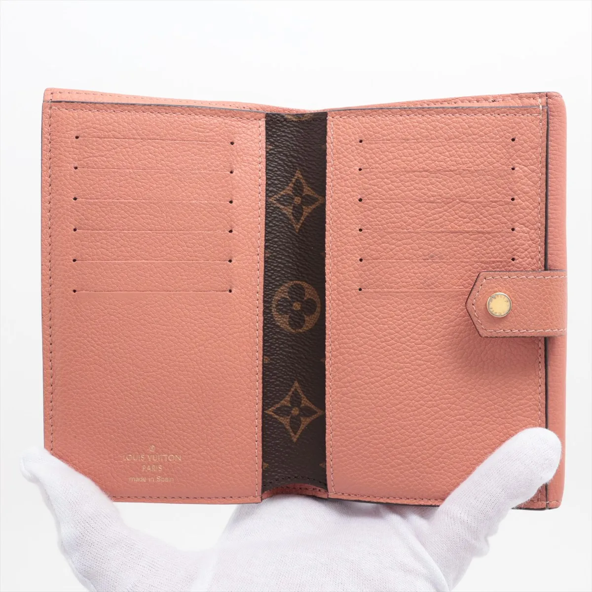 Monogram Portefeuille Pallas Compact M64355 CA4187 Brown x Pink Compact Wallet — view 4
