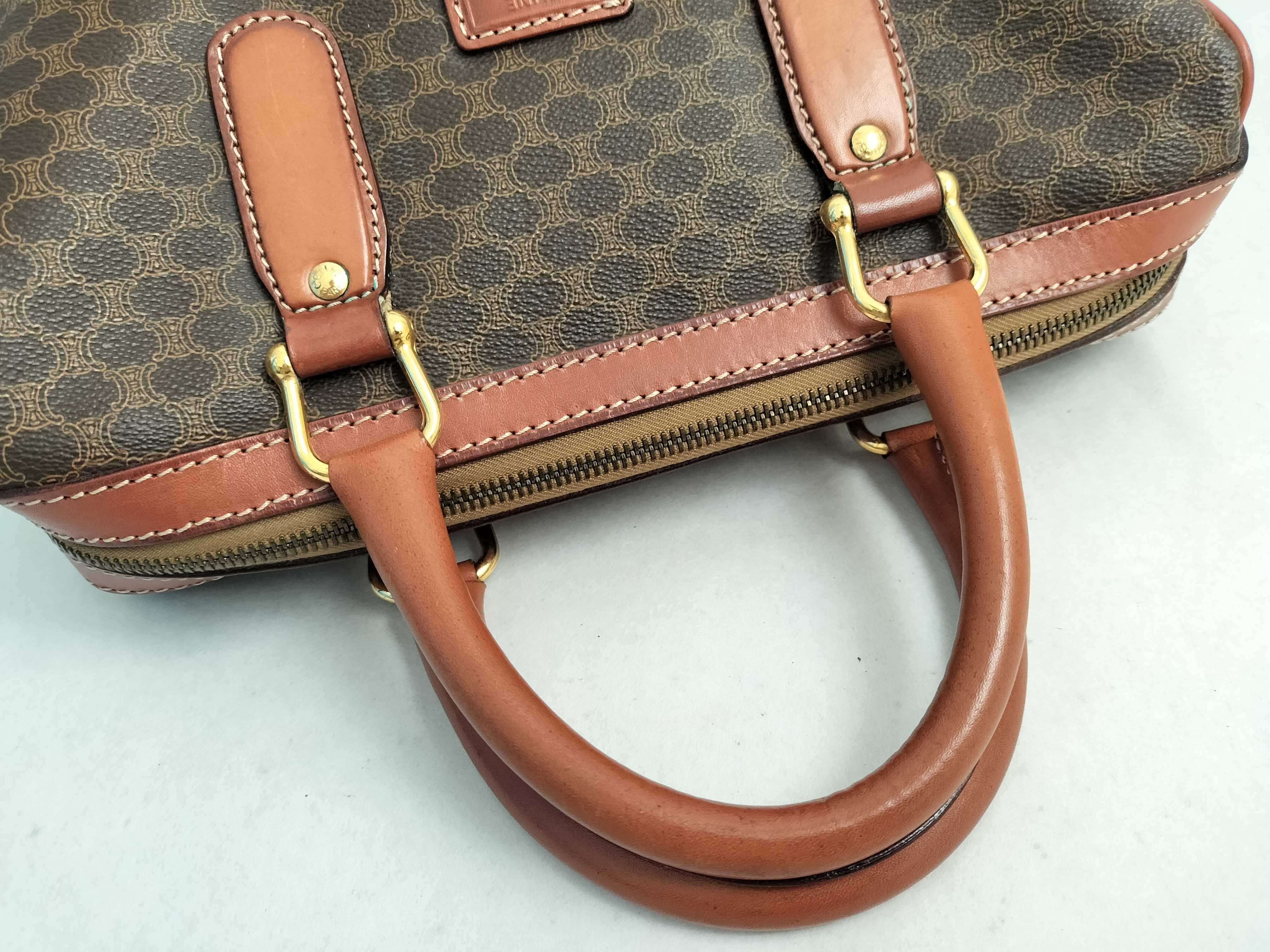 Macadam Mini Boston Bag, Brown Handbag — view 3