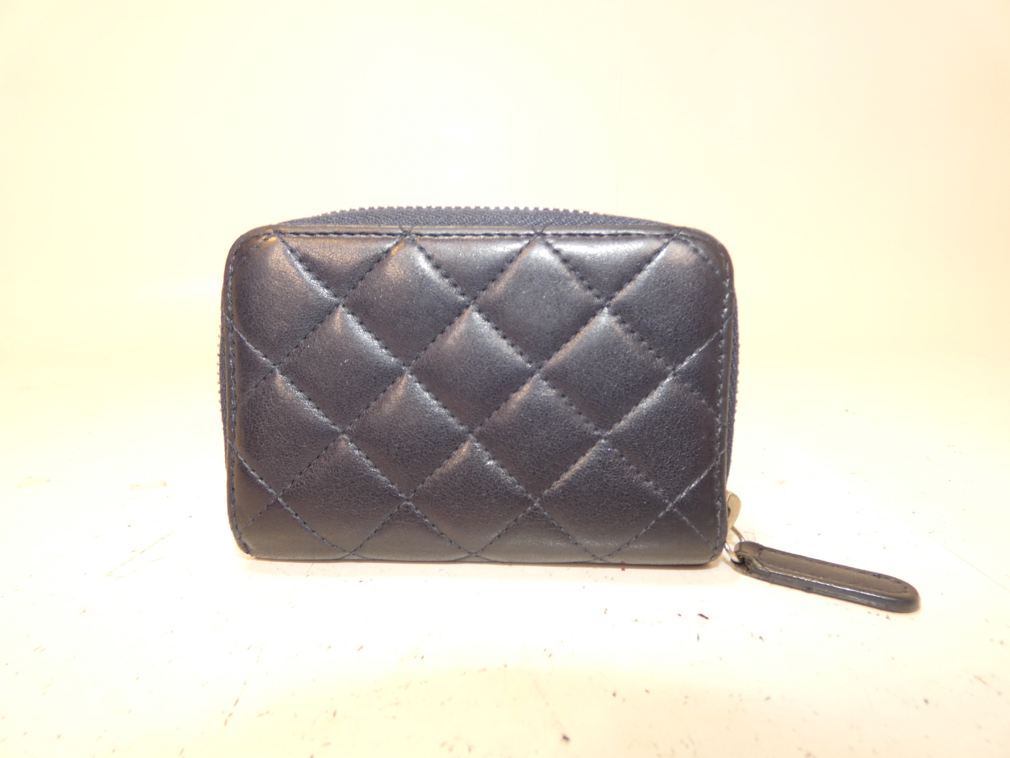Coco Matelassé Lambskin Round Zipper Coin Purse — view 2