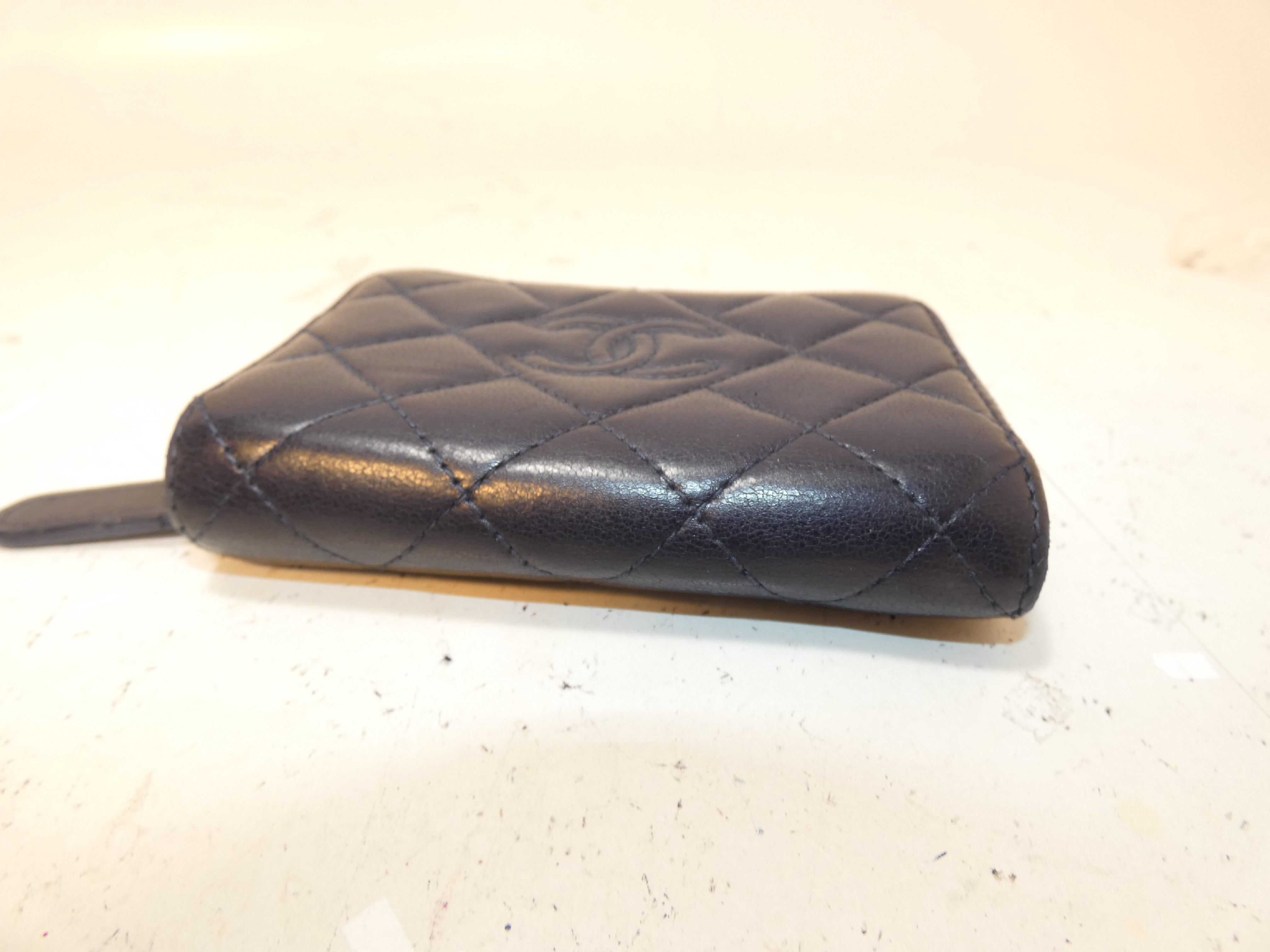 Coco Matelassé Lambskin Round Zipper Coin Purse — view 4