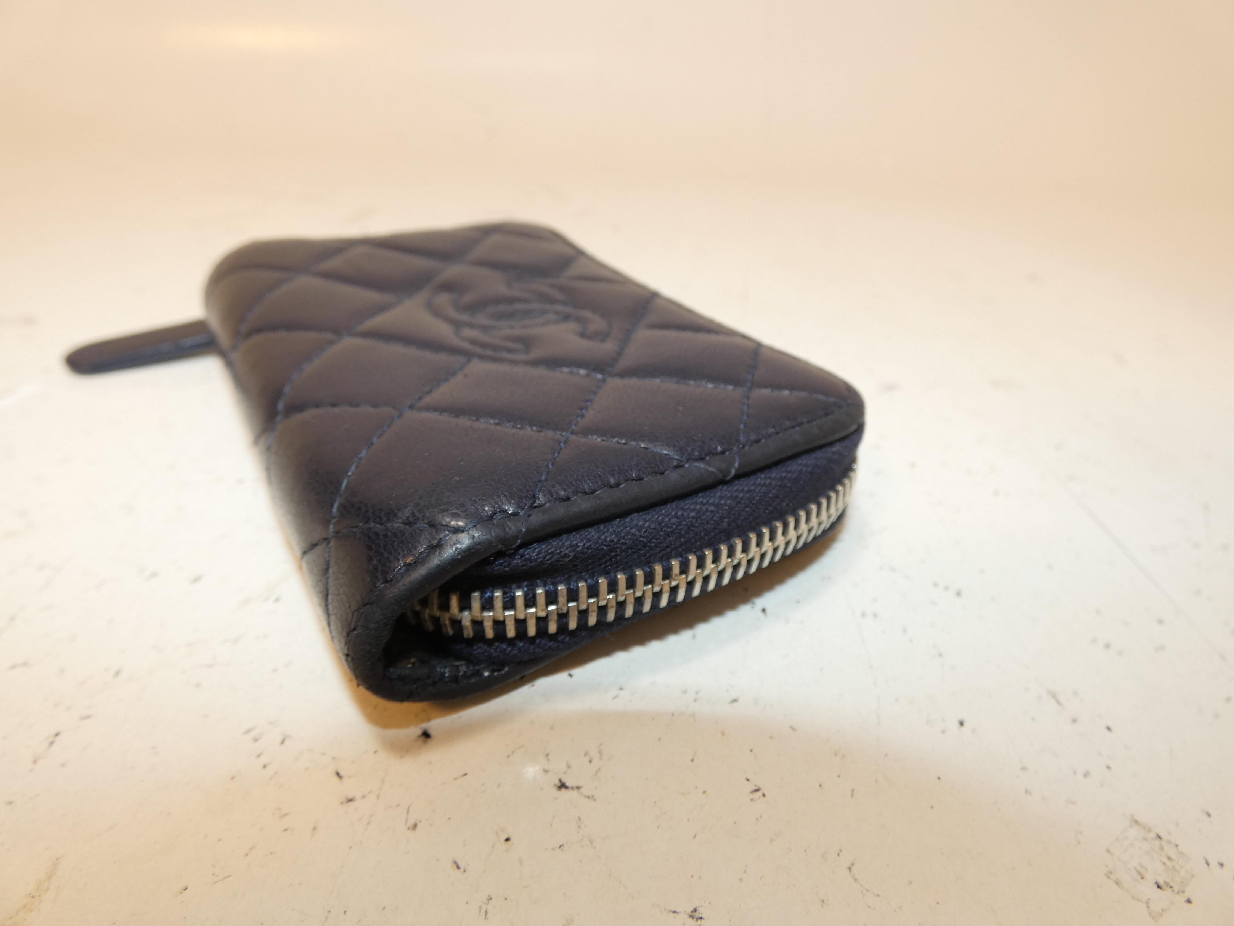 Coco Matelassé Lambskin Round Zipper Coin Purse — view 6