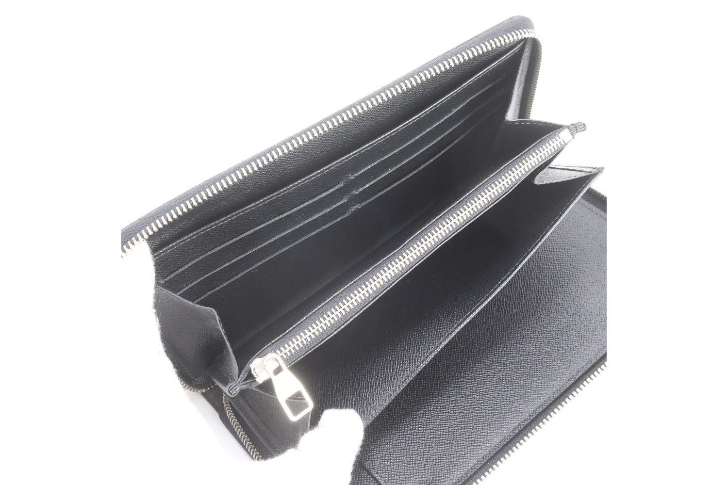 Damier Graphite Zippy Organizer N63077 Leather Long Wallet — view 7