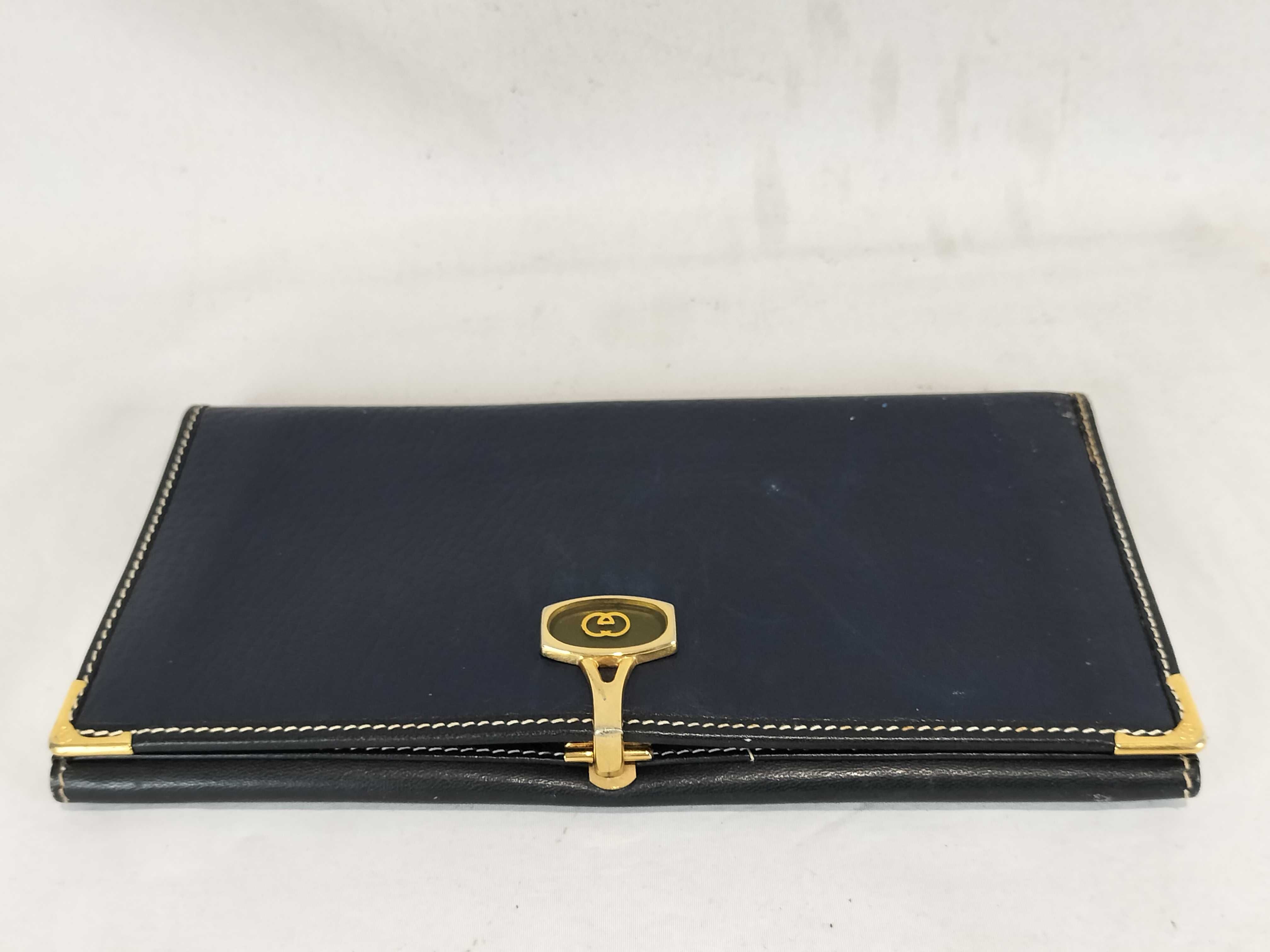 Old Gucci Cowhide Leather Long Wallet — view 6