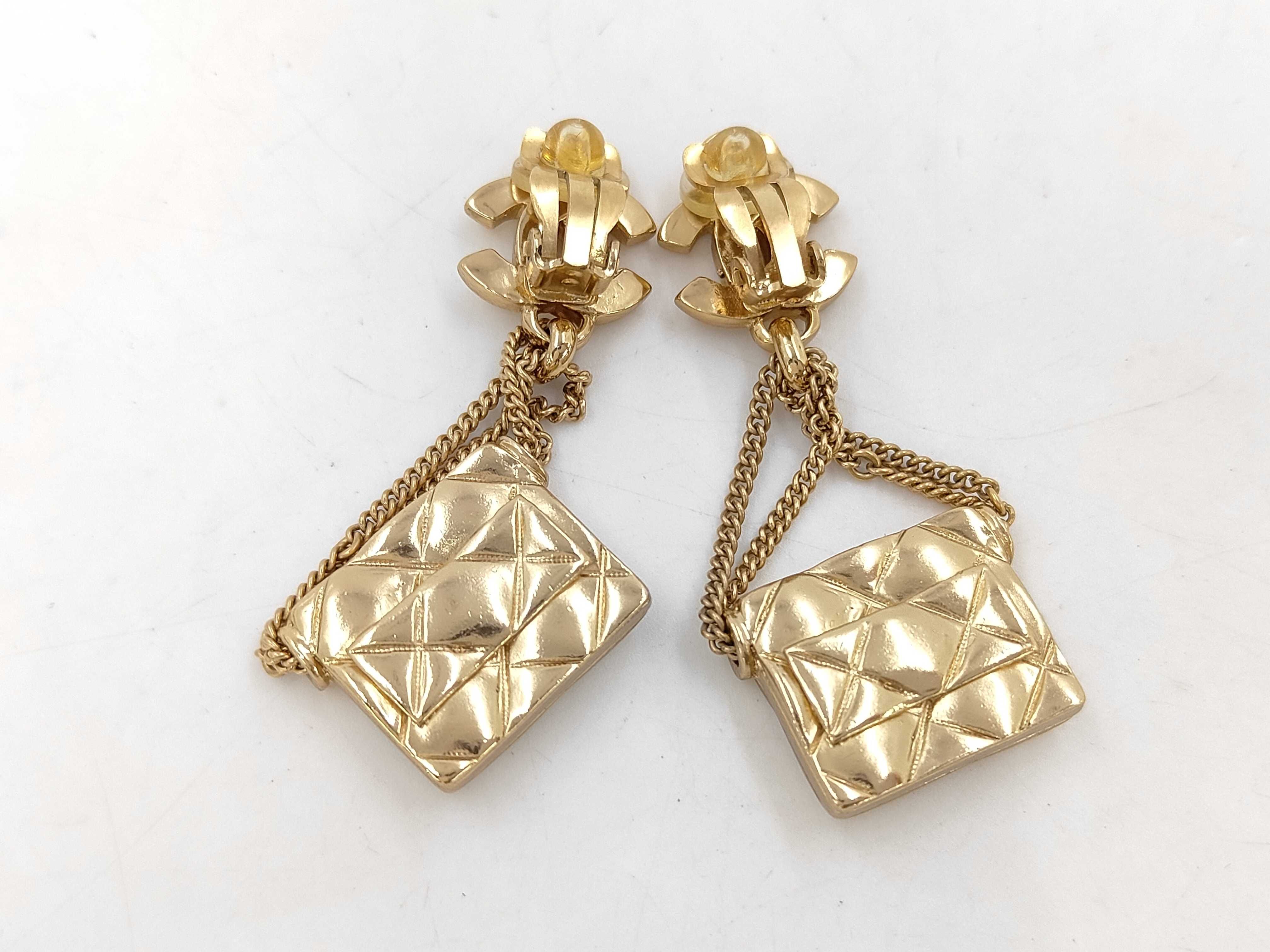 Matelassé motif earrings — view 2