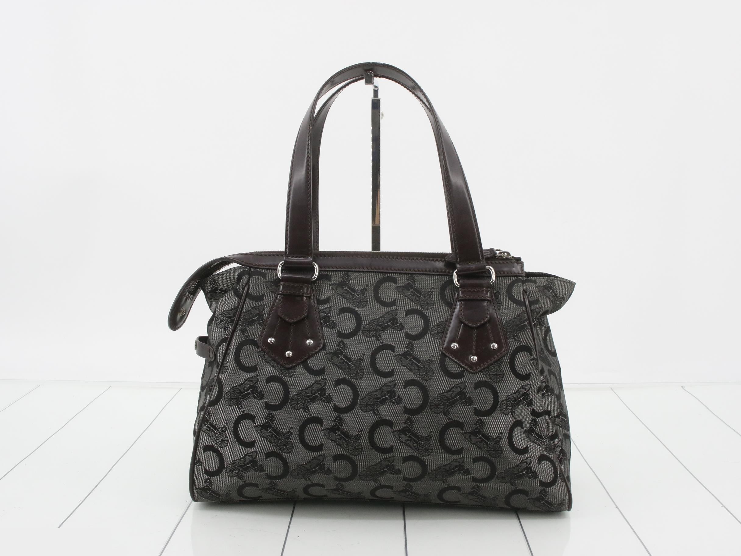 C Saluki Handbag Gray Canvas — view 2