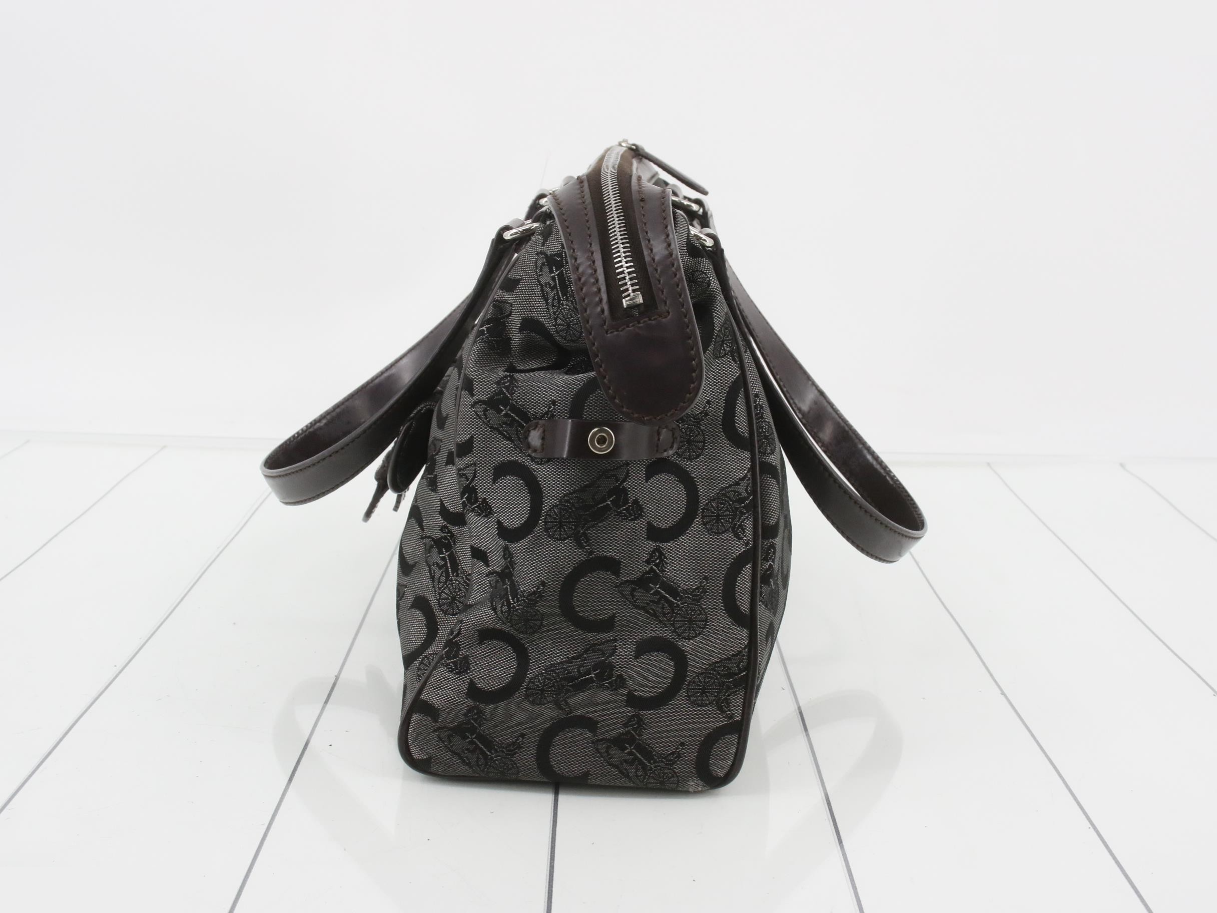 C Saluki Handbag Gray Canvas — view 3