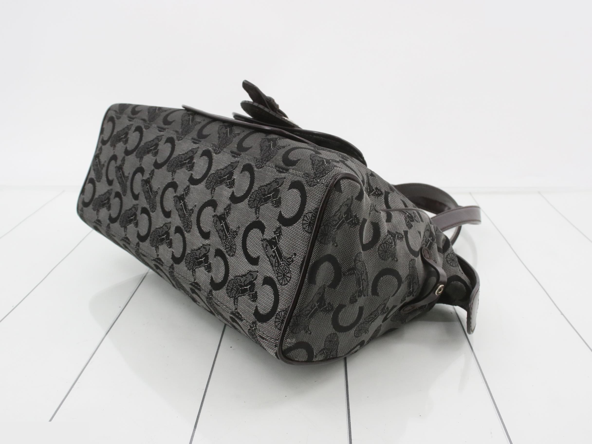 C Saluki Handbag Gray Canvas — view 6