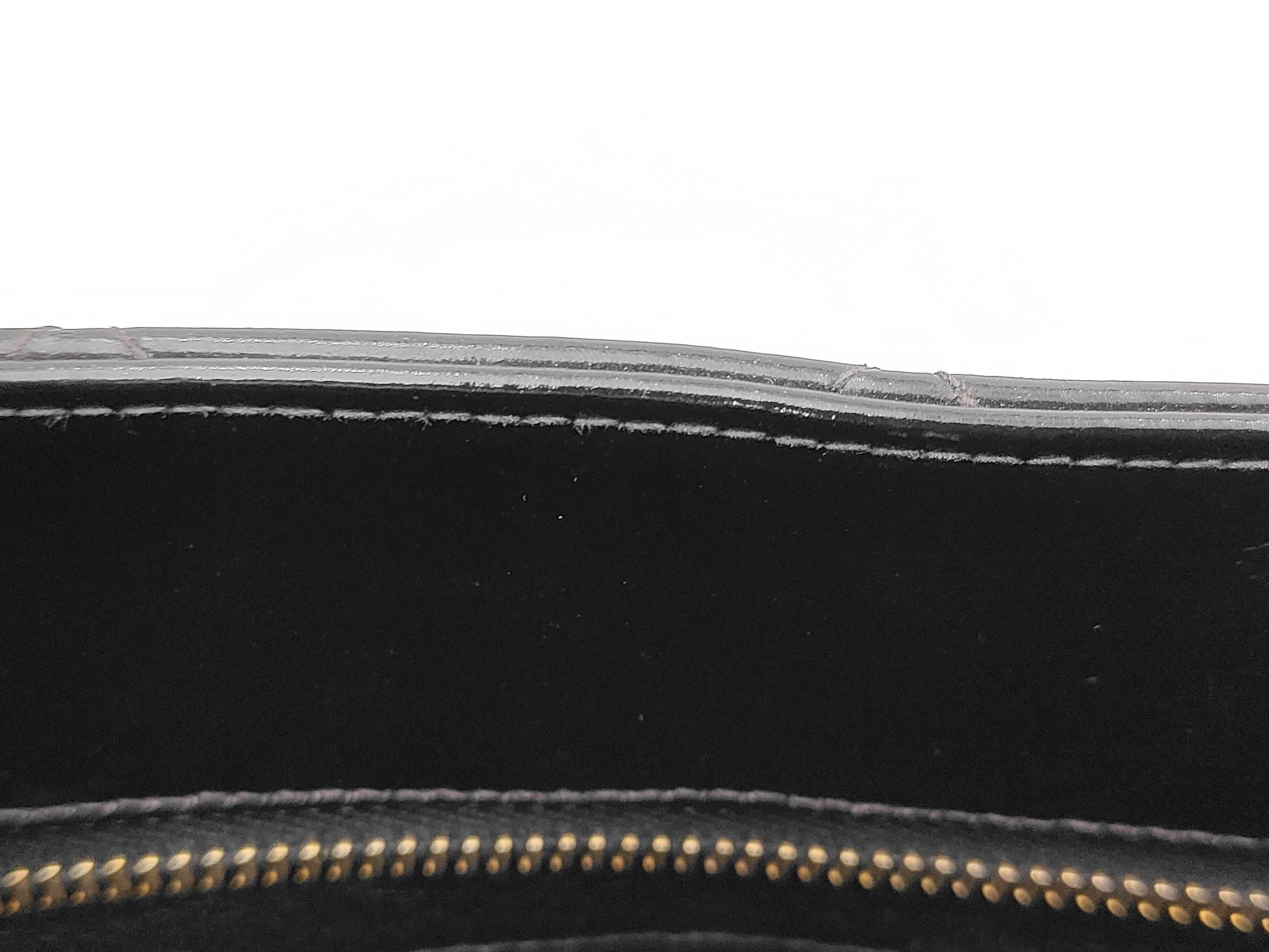 Matelassé Reissue Tote Bag, Patent Leather, Black, Gold Hardware, with original seal, serial number 4, 4981759. — view 13