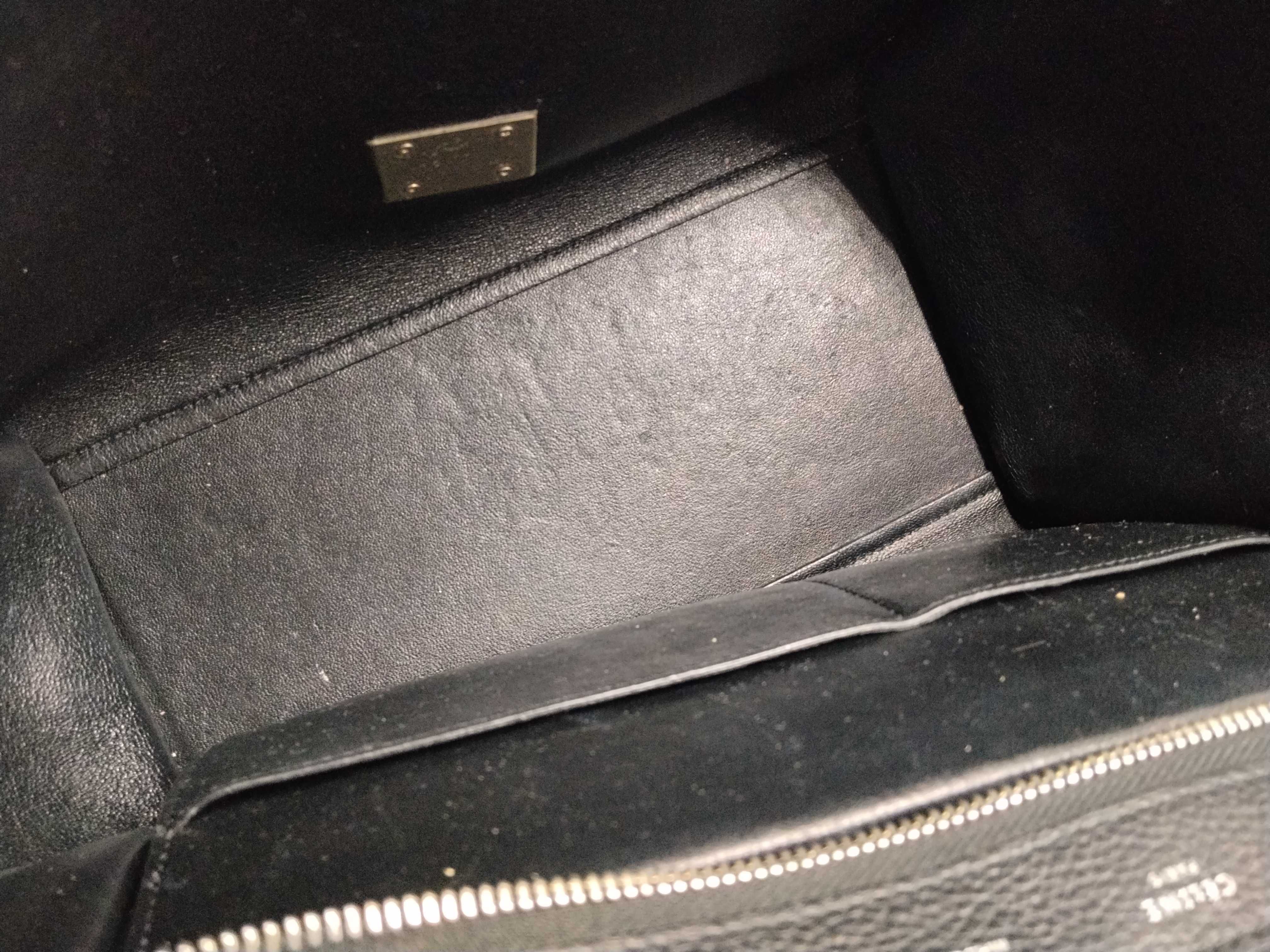 FR - Trapeze Leather & Suede 2-Way Handbag Black — view 12