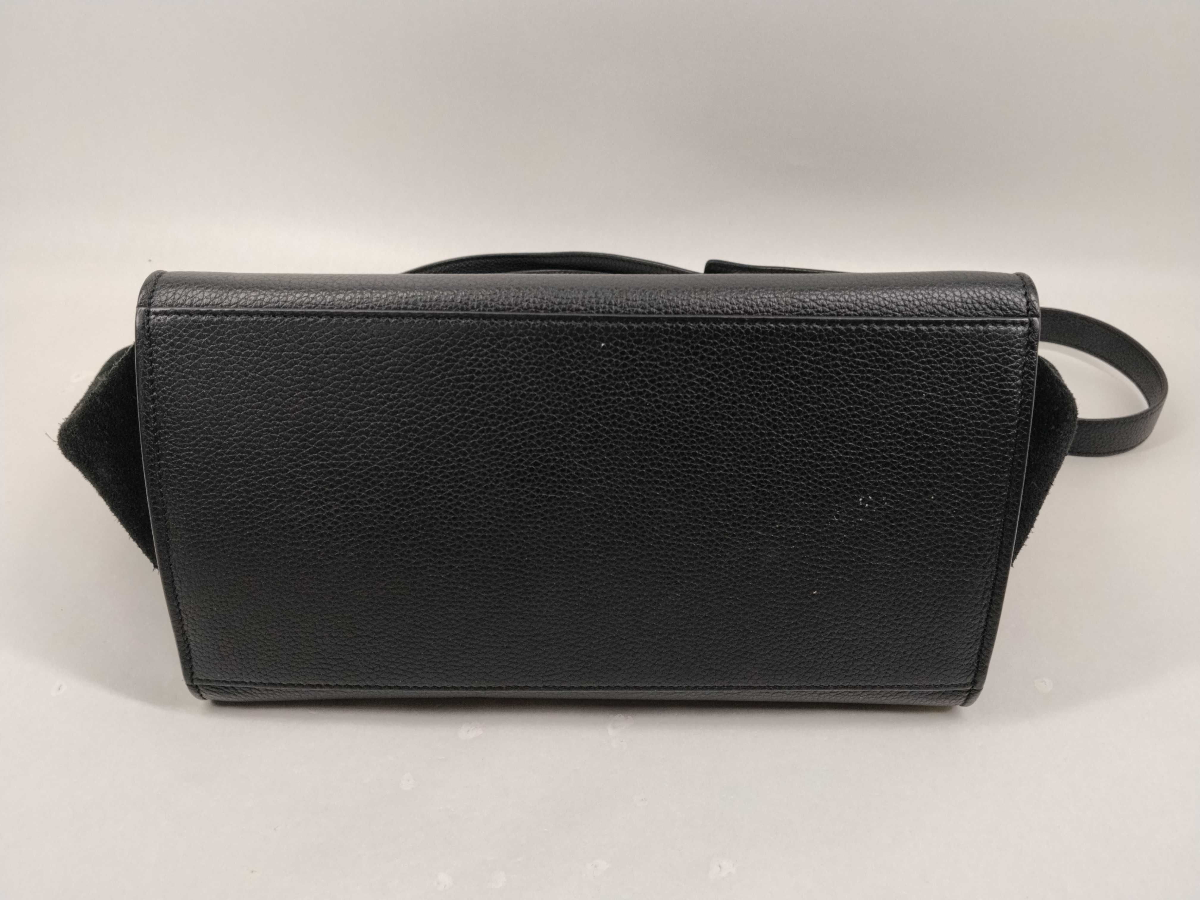 FR - Trapeze Leather & Suede 2-Way Handbag Black — view 7