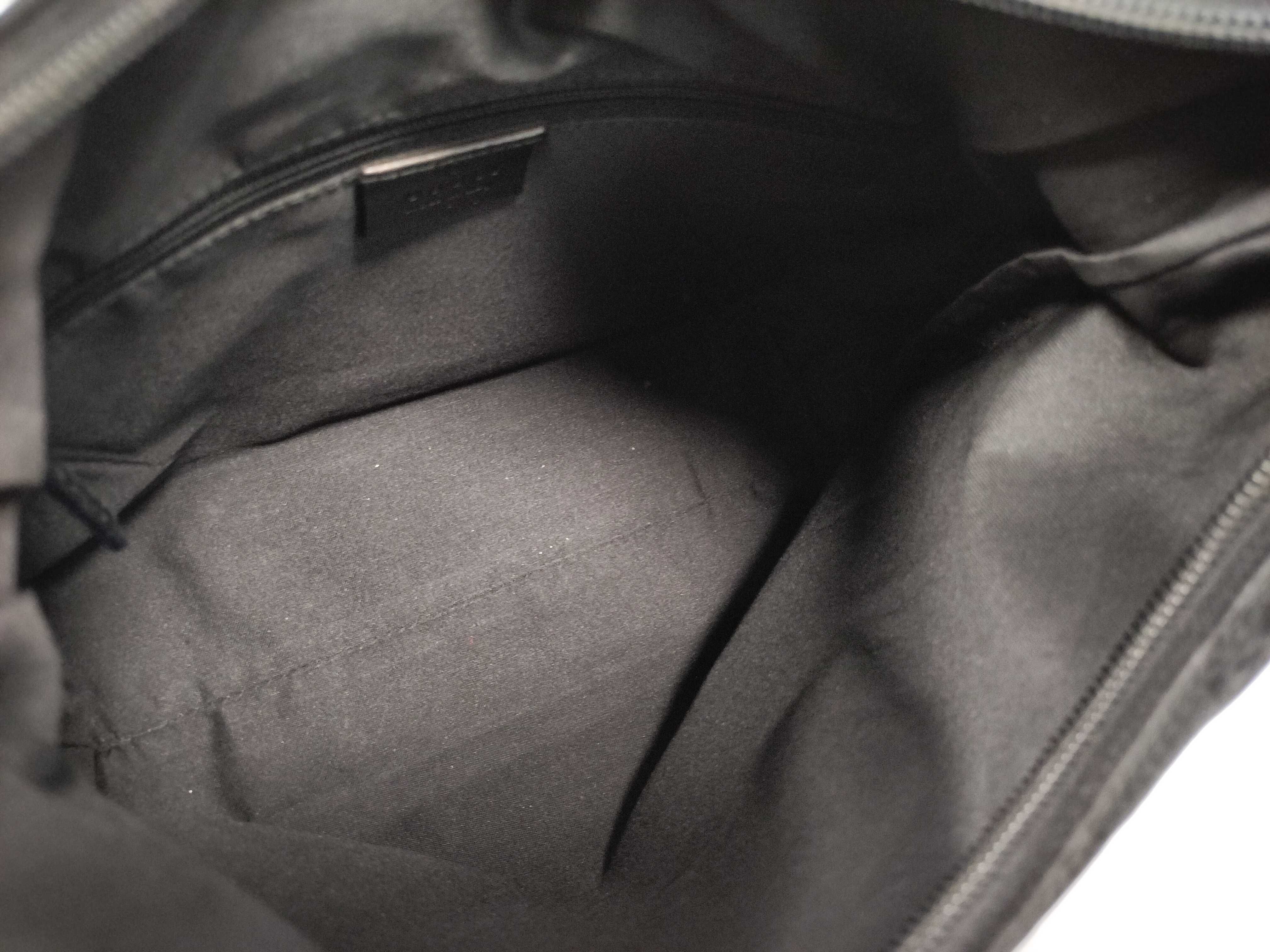 GG Nylon One-Shoulder Bag, Black — view 11