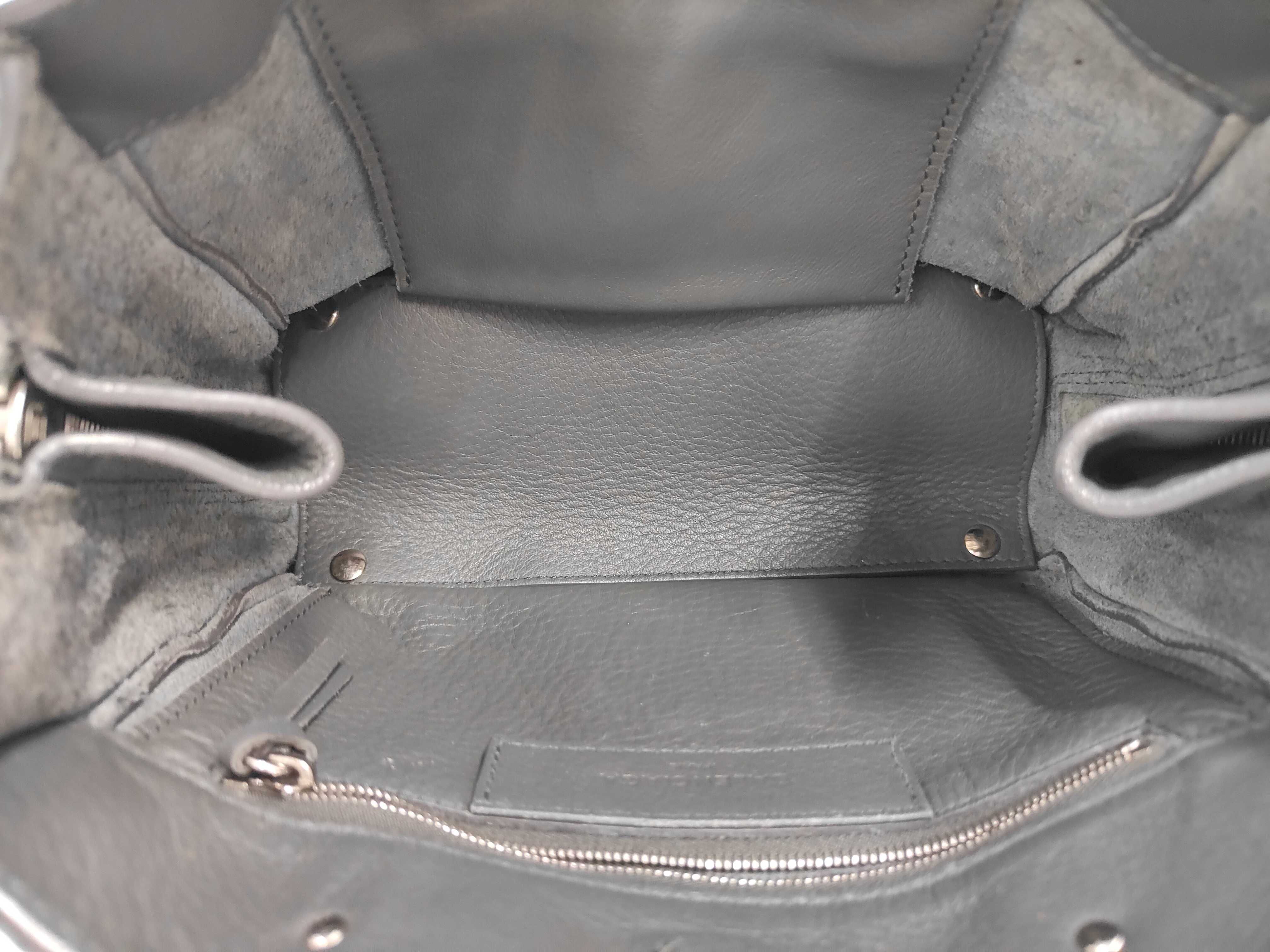 2-way Leather Gray Handbag Mini Paper Handbag — view 8