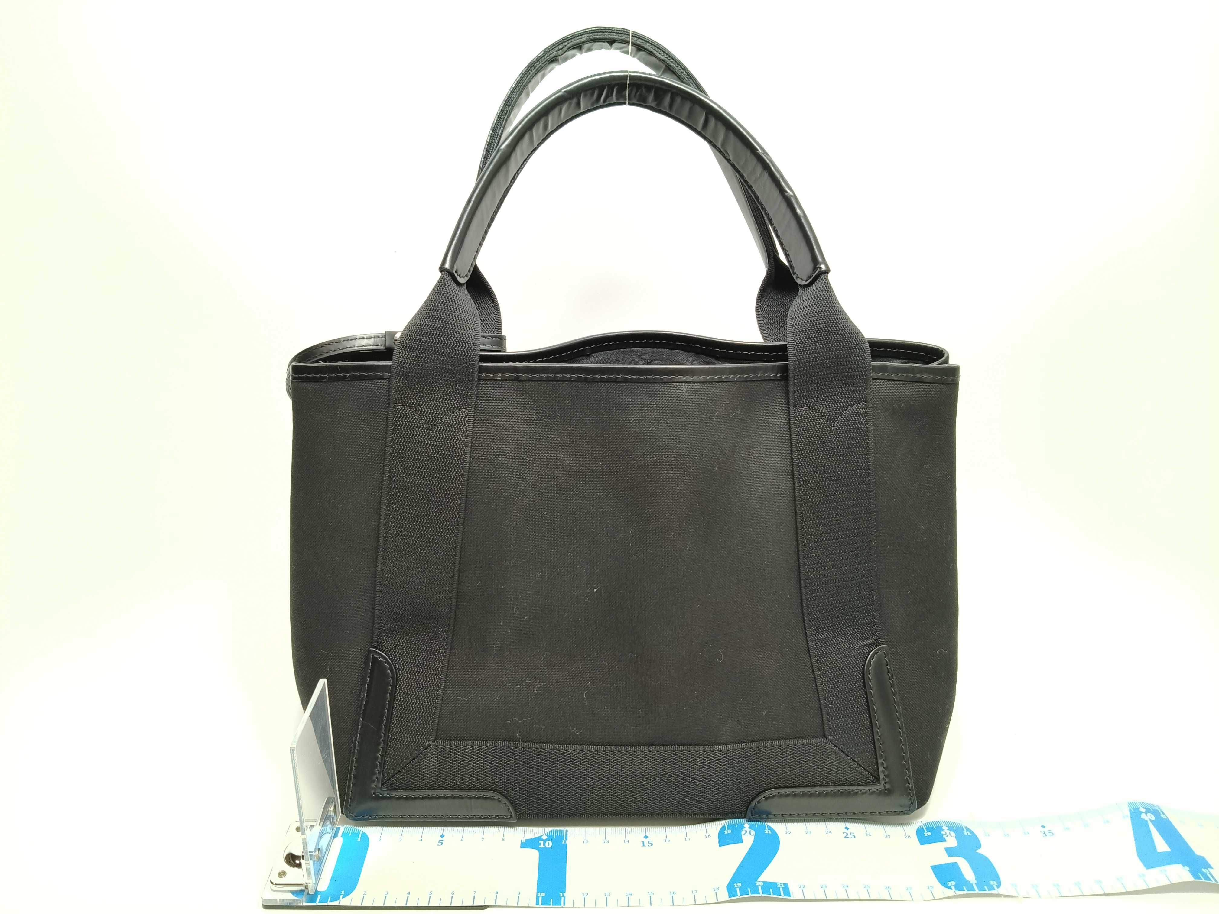 Cabas S Canvas Tote Bag (Navy) with Black Pouch — view 2