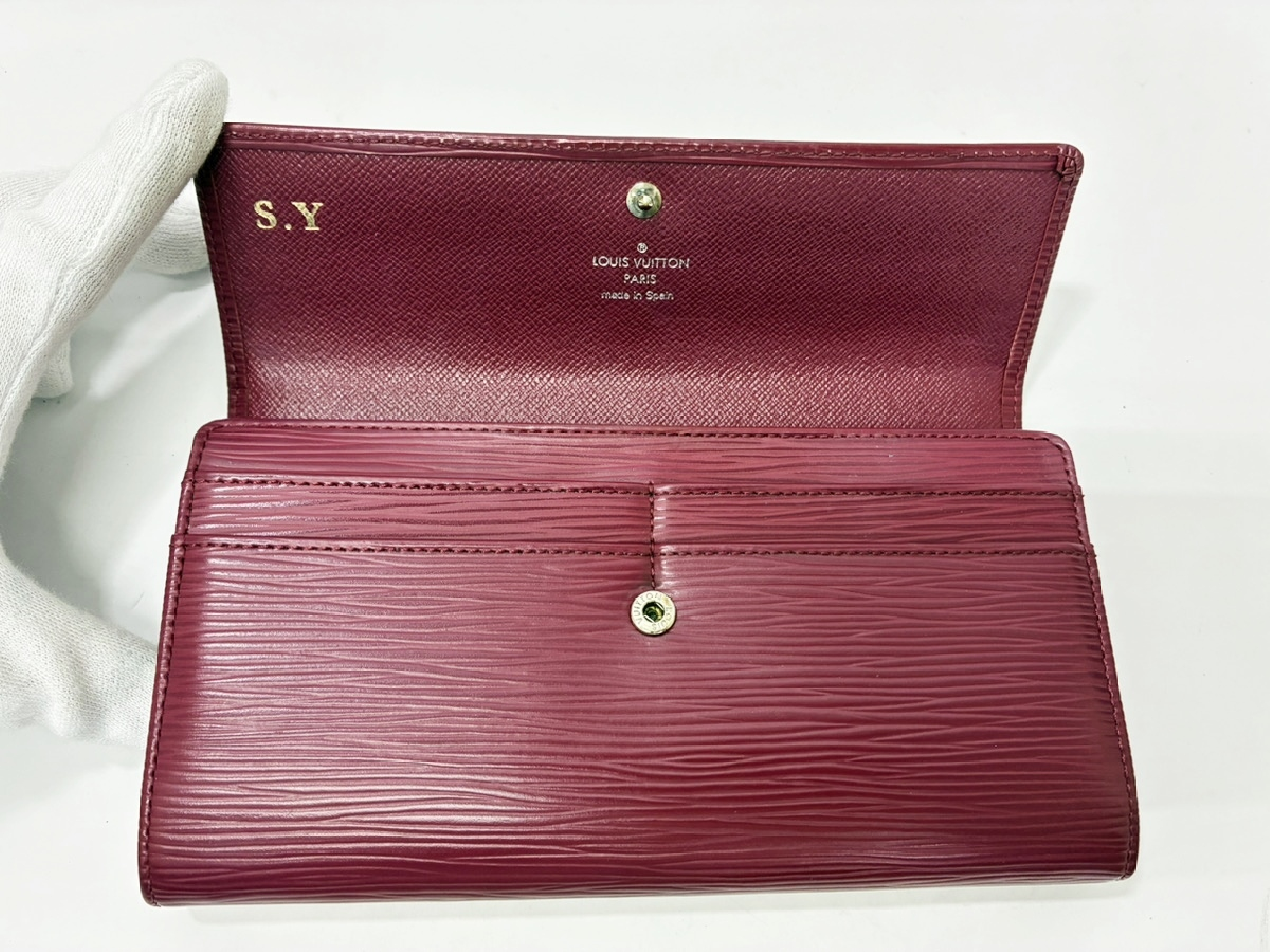 Portefeuille Sarah M60317 Epi/Fuchsia Wallet — view 7