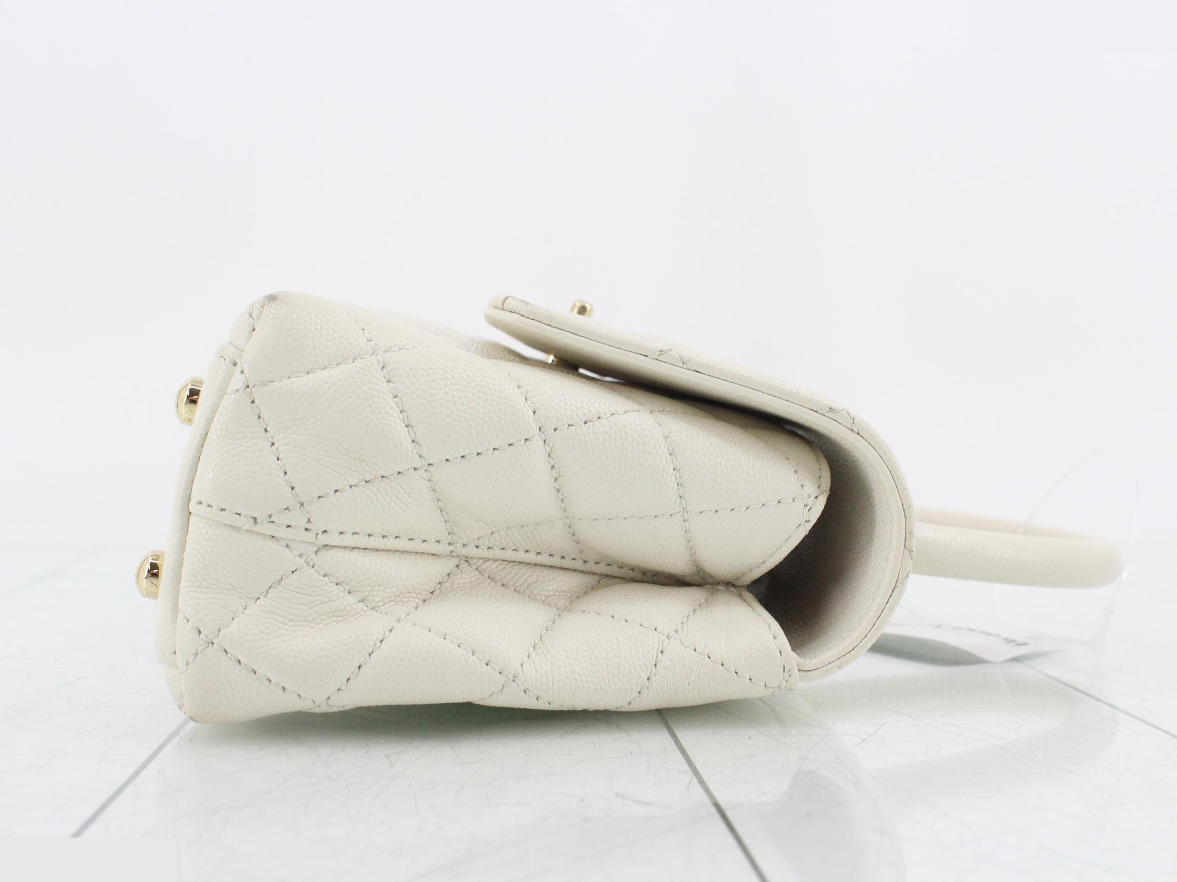 Caviar Coco Handle 2-Way Handbag with IC Plate — view 3