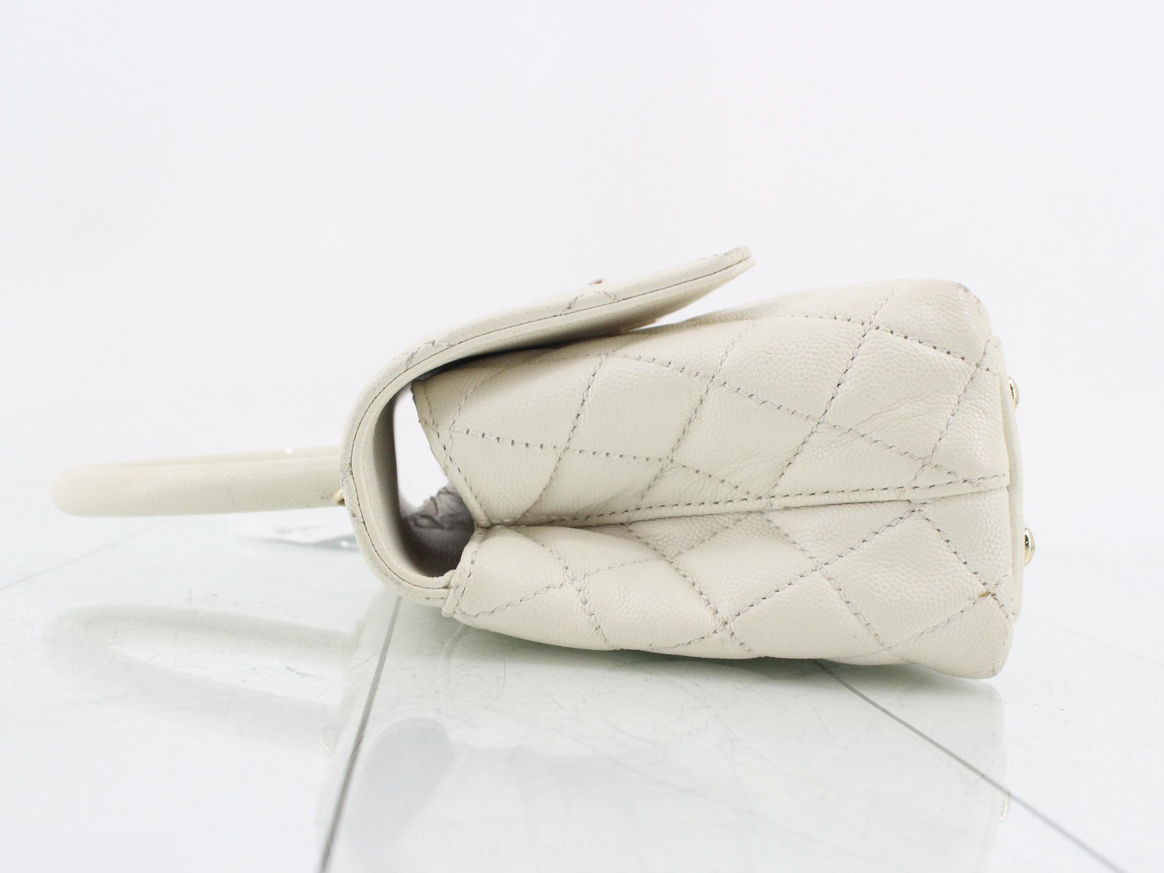Caviar Coco Handle 2-Way Handbag with IC Plate — view 4