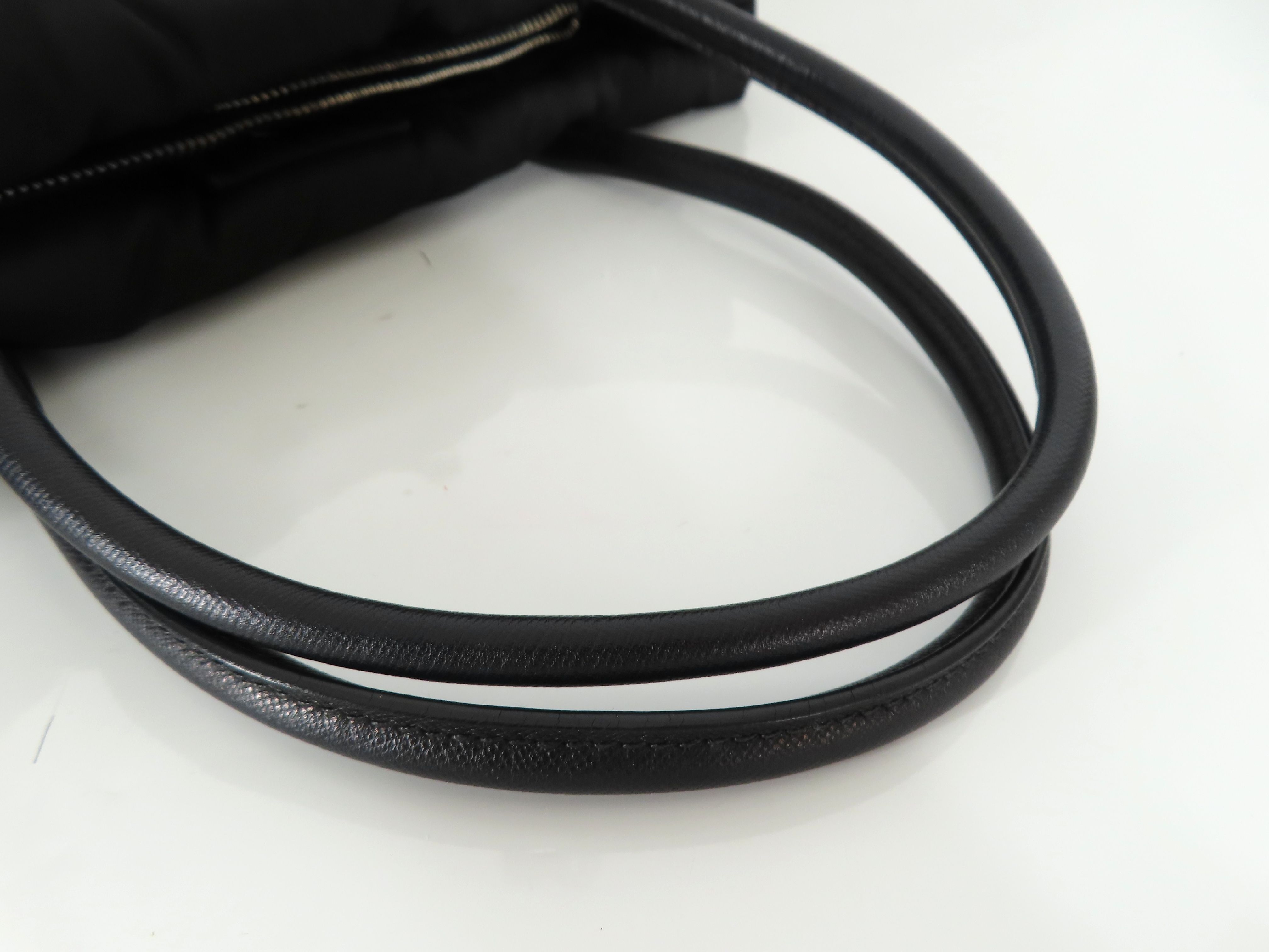 Nylon Prada Tessuto Bomber Nylon x Leather 2-Way Handbag Black BN277 Handbag — view 3