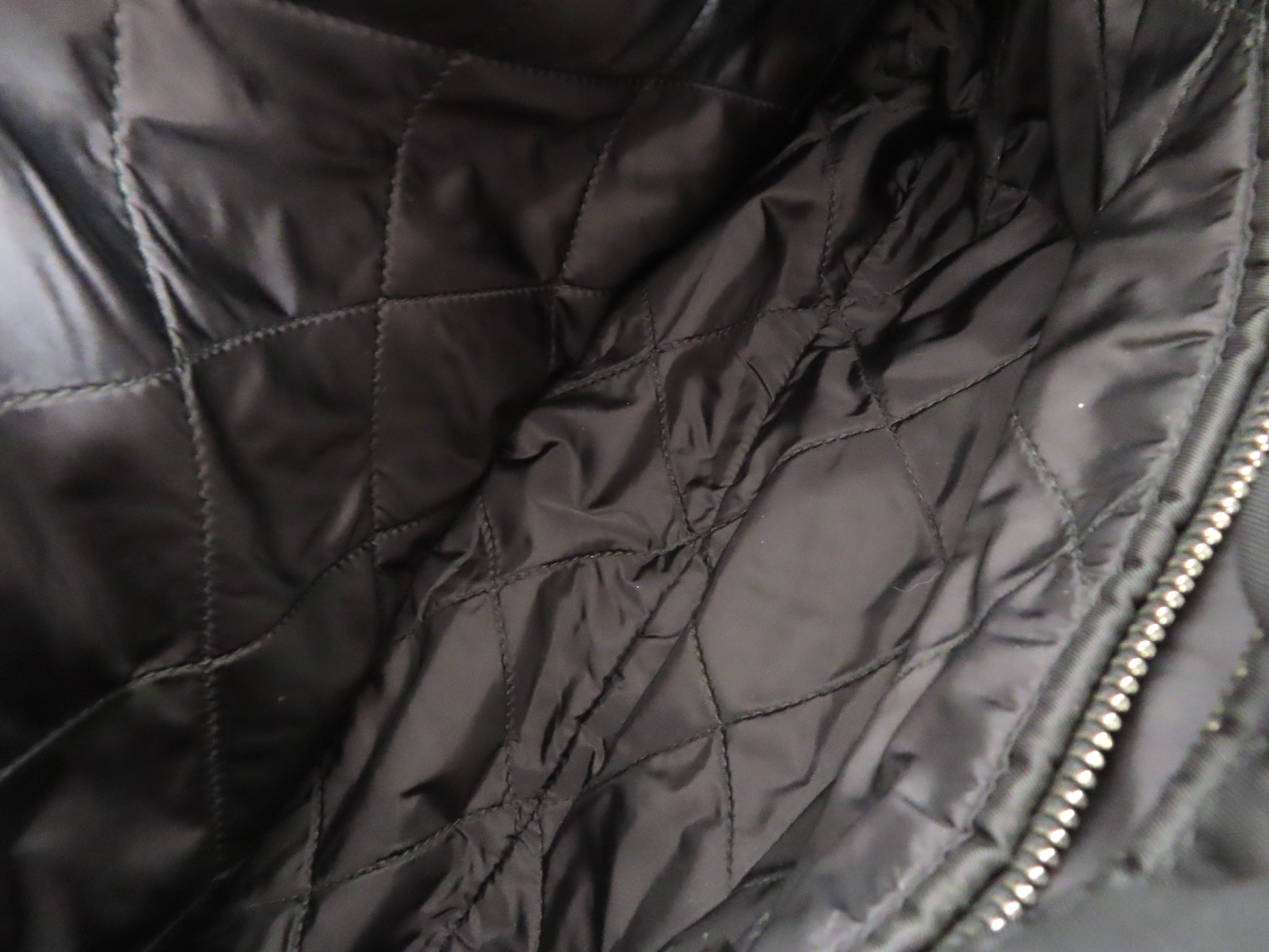 Nylon Prada Tessuto Bomber Nylon x Leather 2-Way Handbag Black BN277 Handbag — view 9