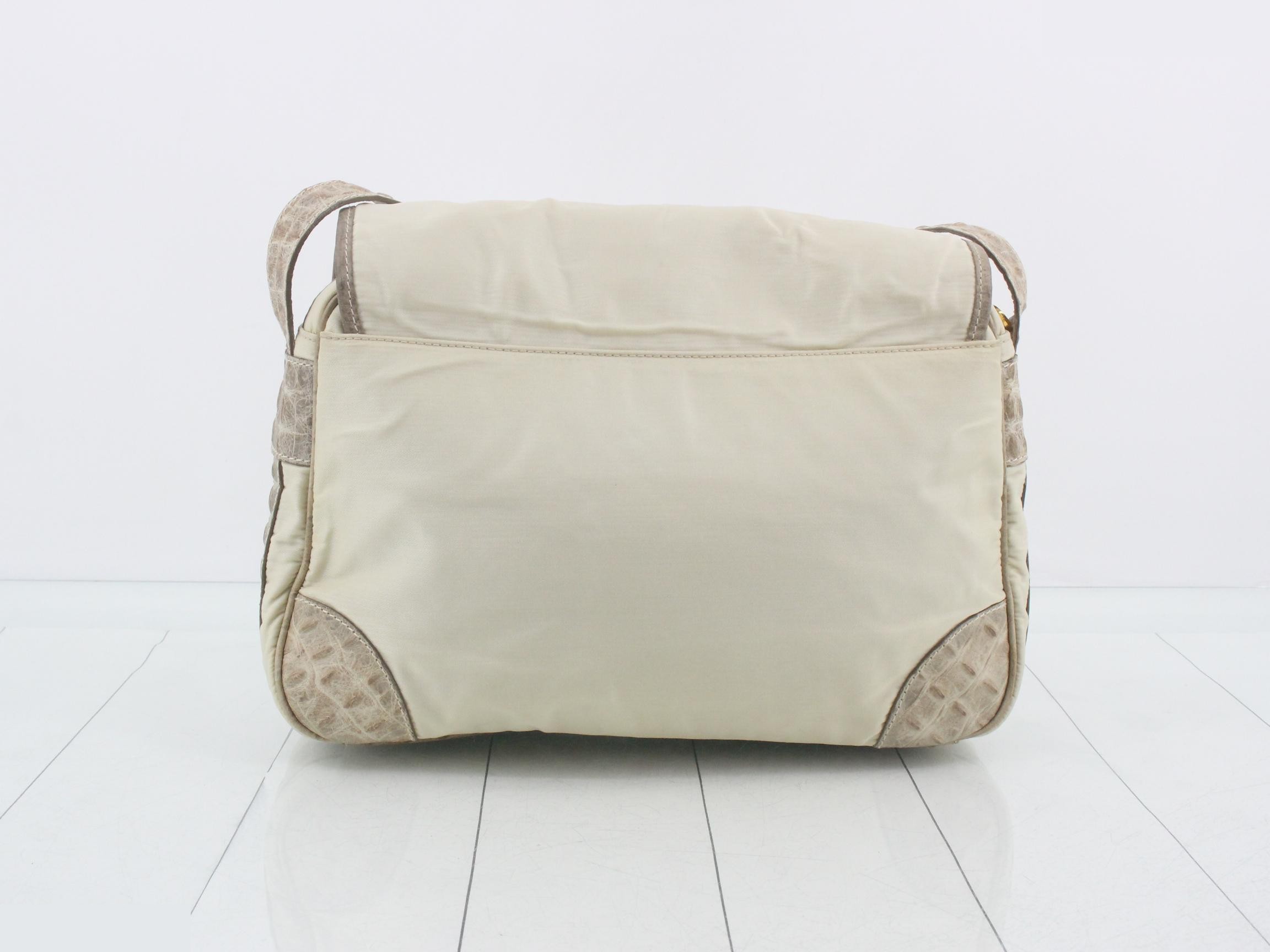 Crocodile embossed shoulder bag — view 2