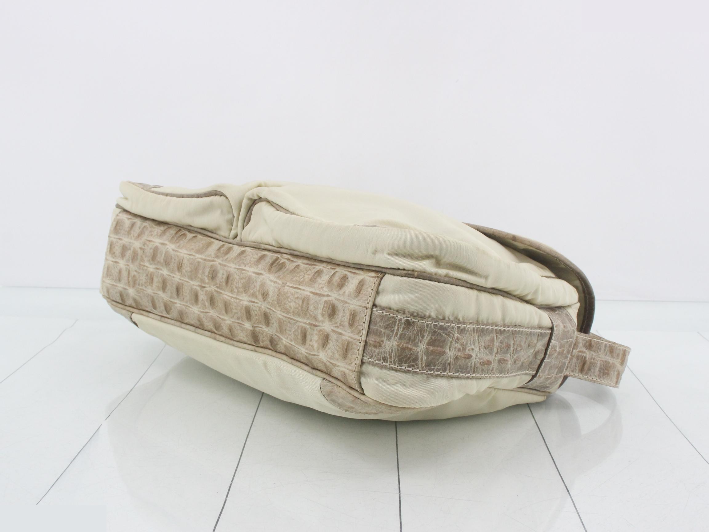 Crocodile embossed shoulder bag — view 6
