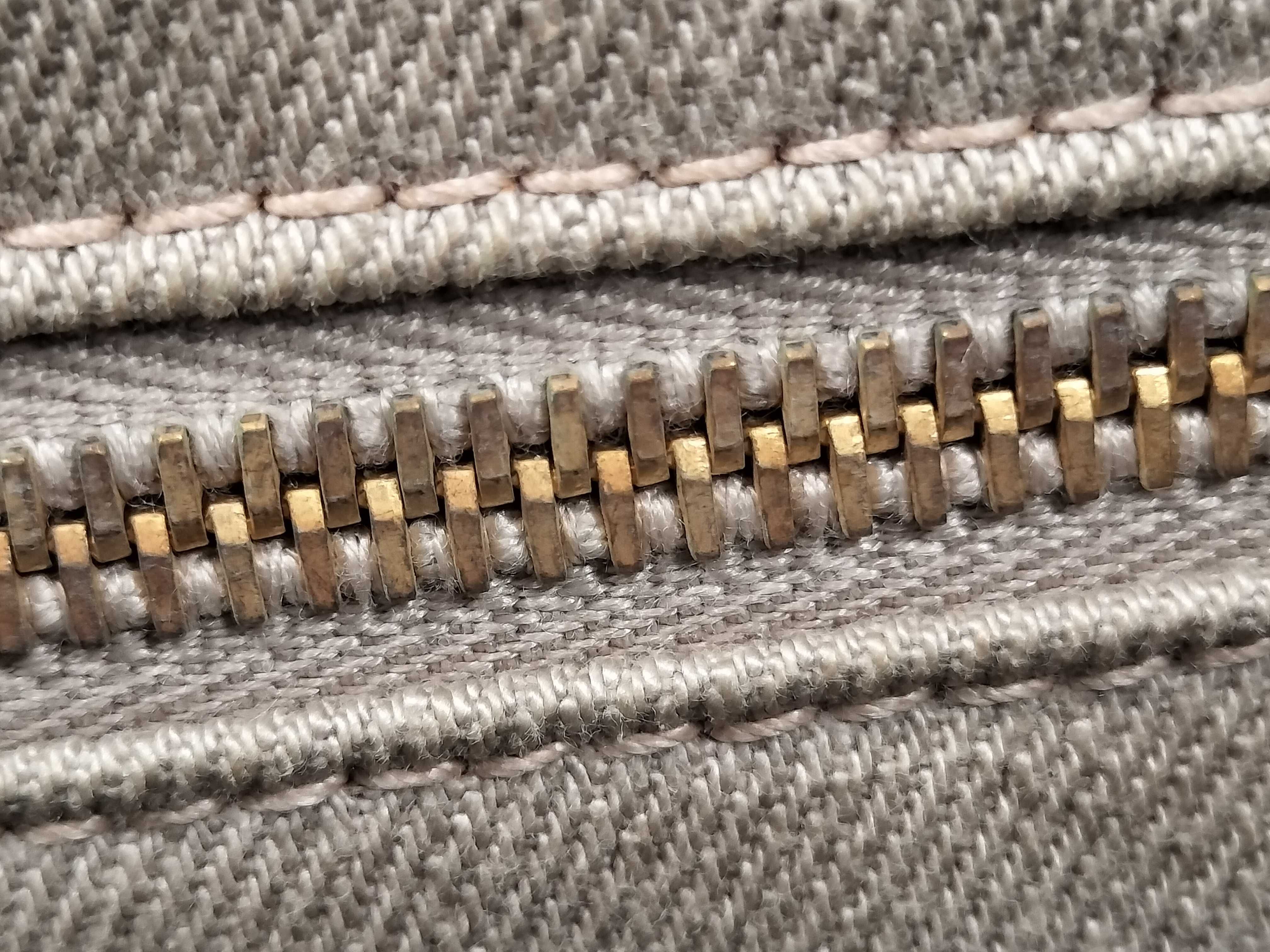Canapa Denim Handbag / Canvas / Beige / Gold Hardware Handbag — view 13