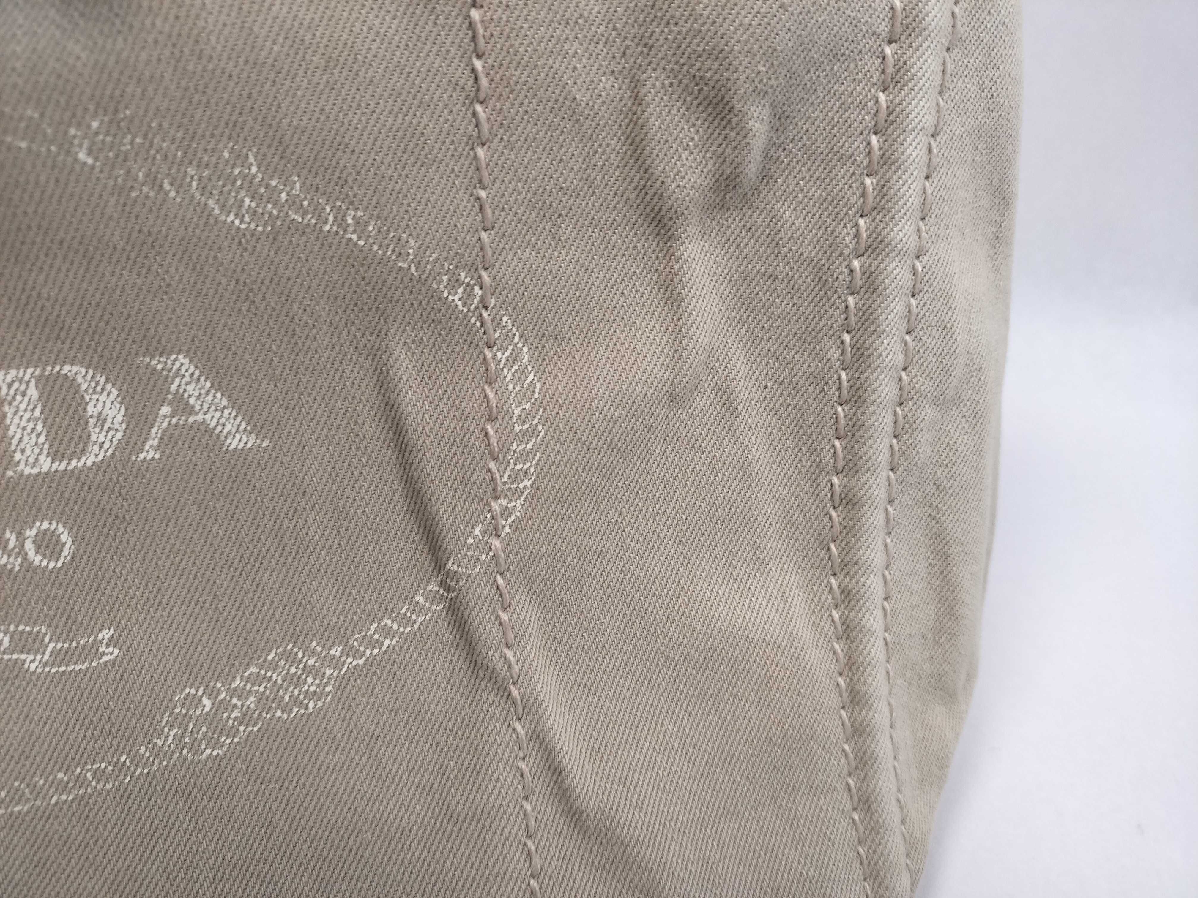 Canapa Denim Handbag / Canvas / Beige / Gold Hardware Handbag — view 14