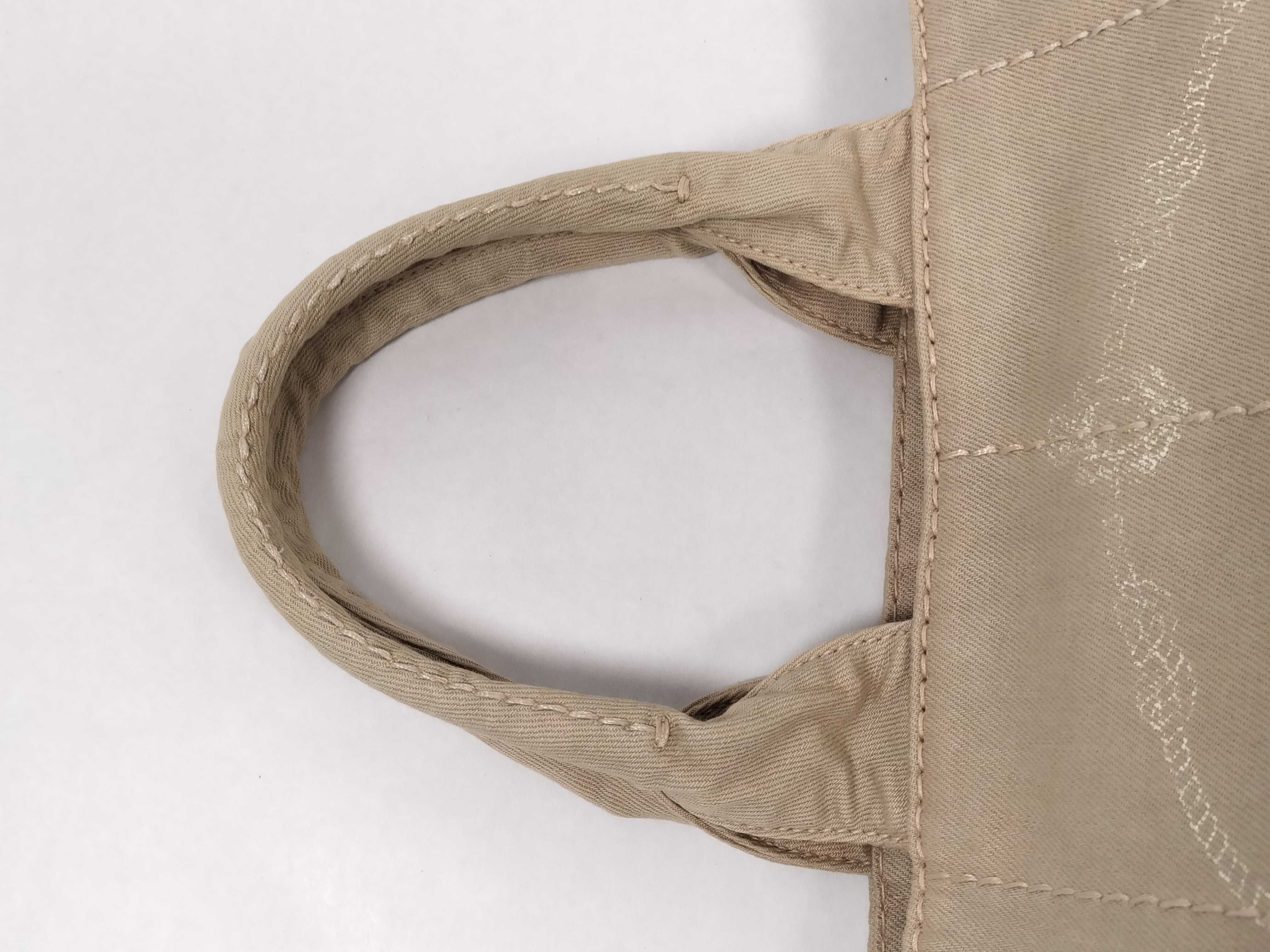 Canapa Denim Handbag / Canvas / Beige / Gold Hardware Handbag — view 3