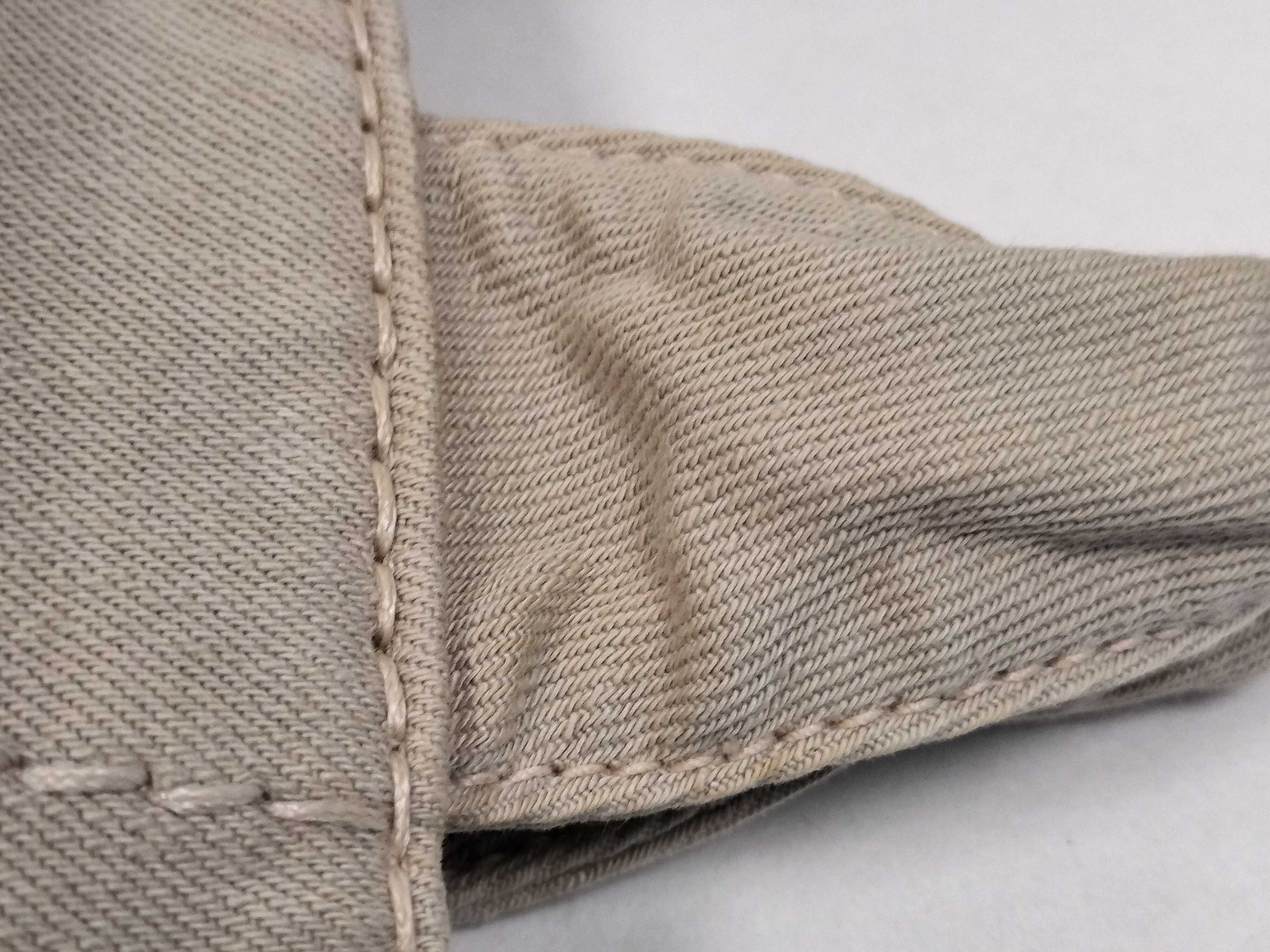 Canapa Denim Handbag / Canvas / Beige / Gold Hardware Handbag — view 5