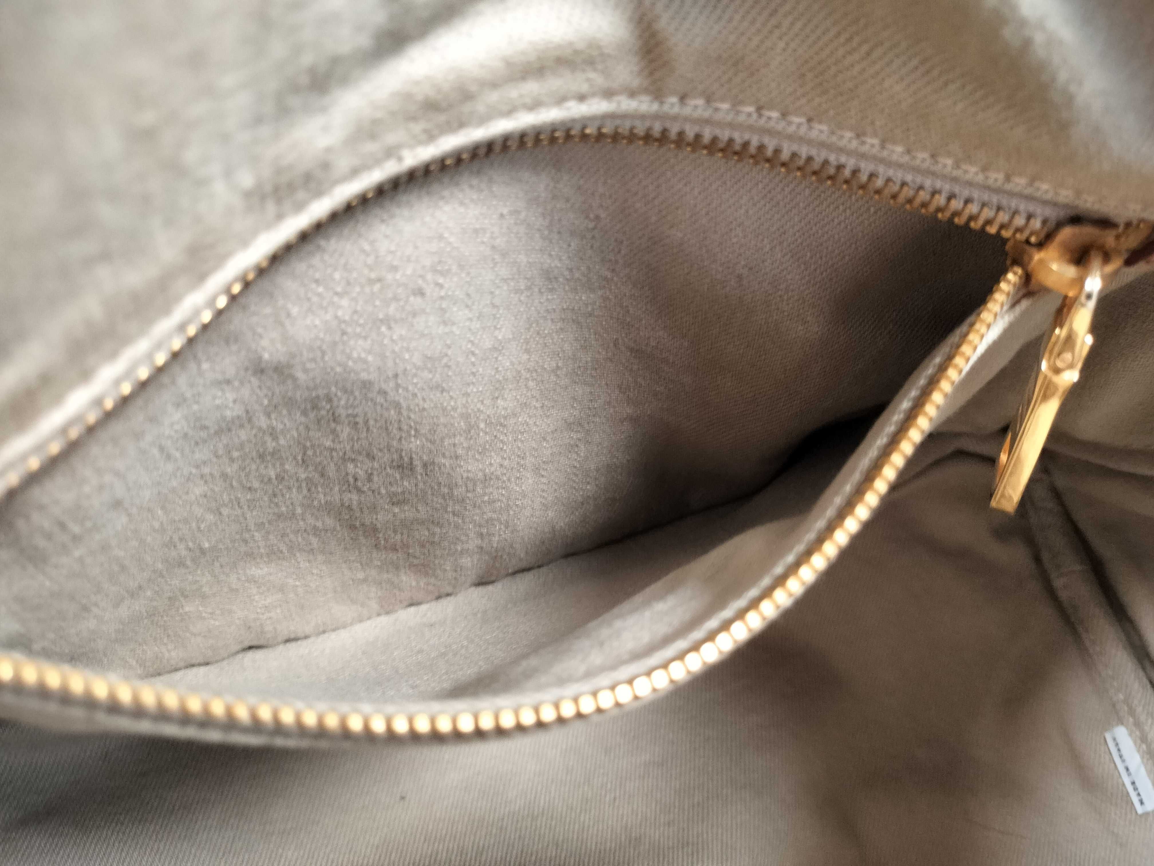 Canapa Denim Handbag / Canvas / Beige / Gold Hardware Handbag — view 10