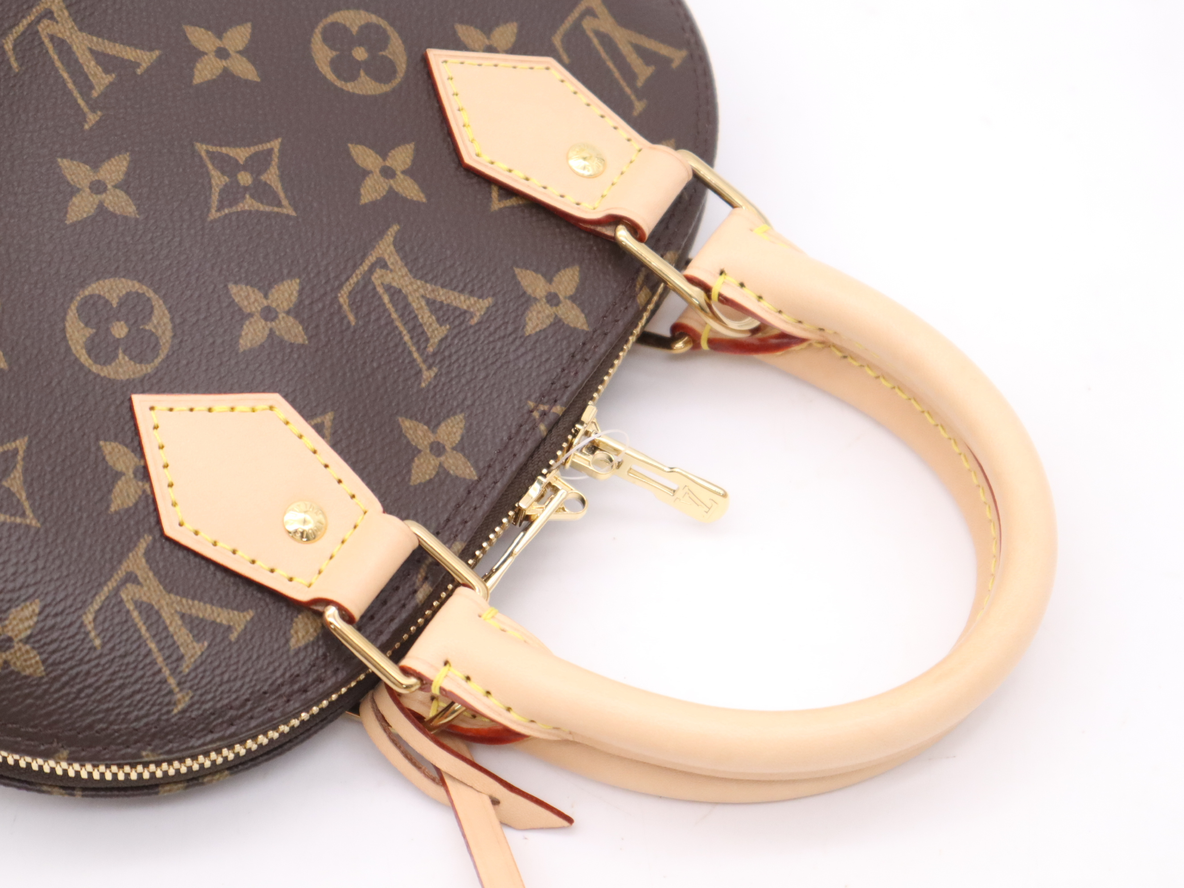 M53152 Monogram Alma BB Handbag with Shoulder Strap, Padlock, 2 Keys, Clochette, Dust Bag, Small Dust Bag, and Box. RFID ID tested. — view 6