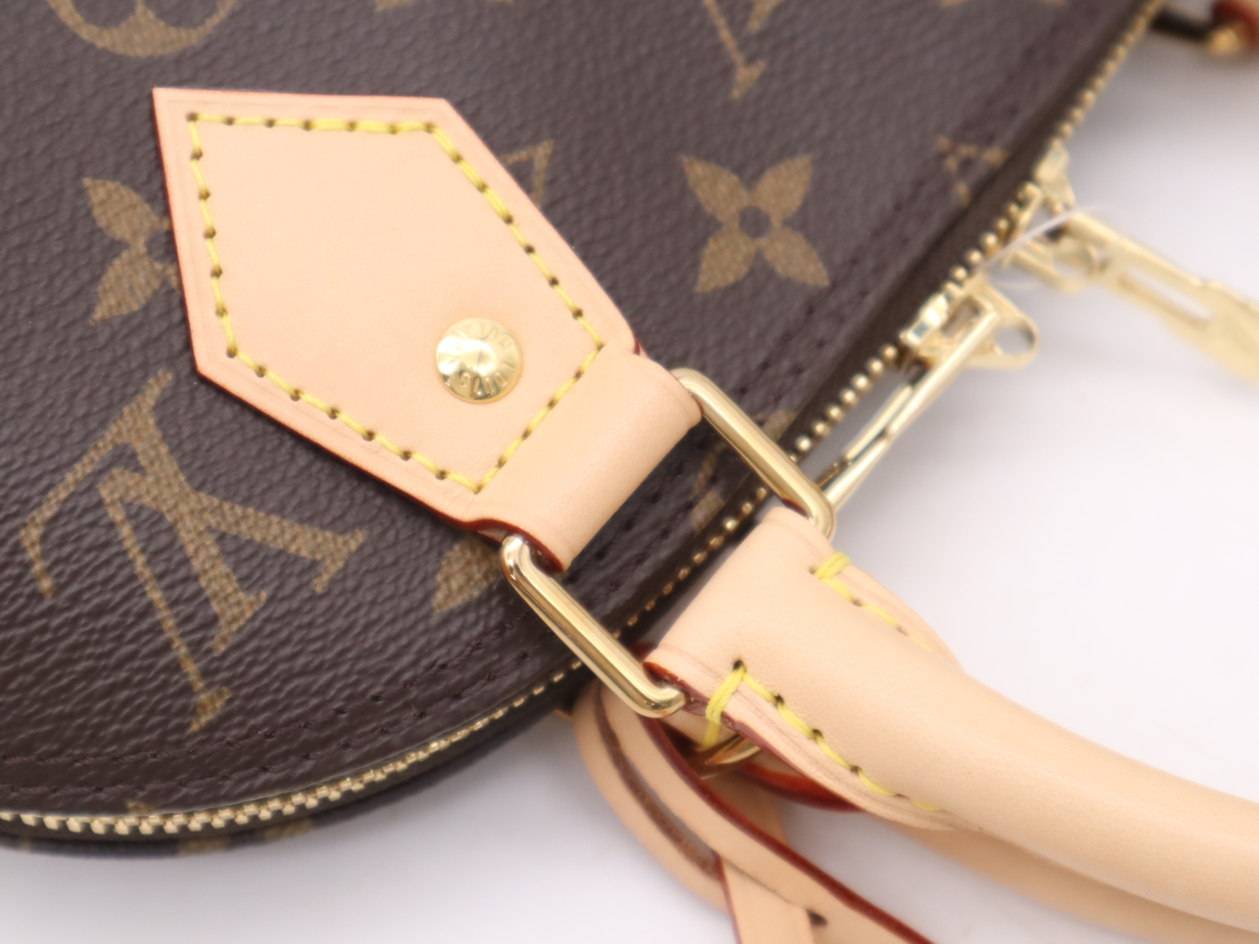 M53152 Monogram Alma BB Handbag with Shoulder Strap, Padlock, 2 Keys, Clochette, Dust Bag, Small Dust Bag, and Box. RFID ID tested. — view 7