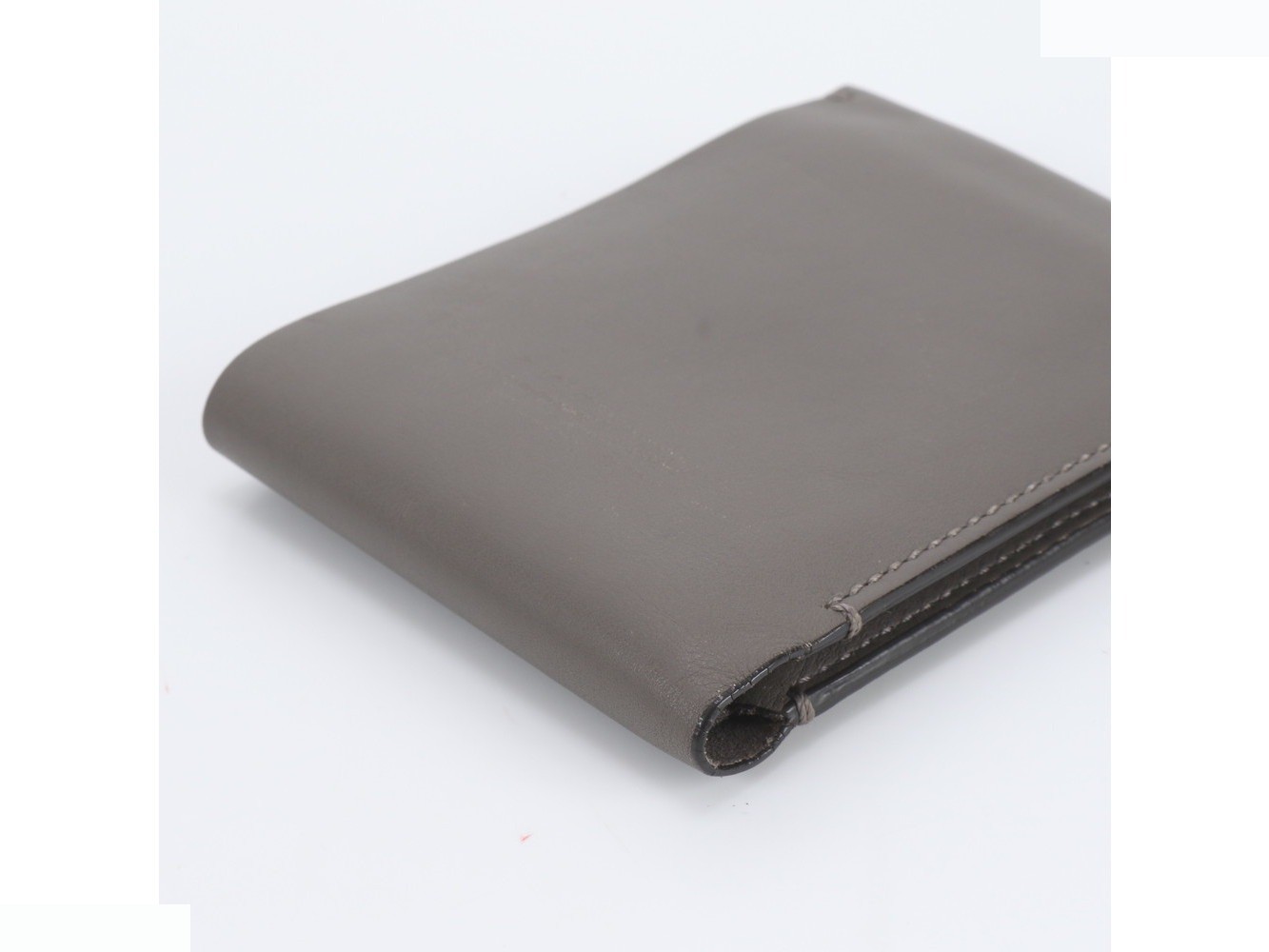 Leather bi-fold wallet, genuine leather, gray — view 5