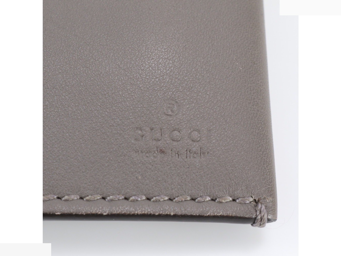 Leather bi-fold wallet, genuine leather, gray — view 8