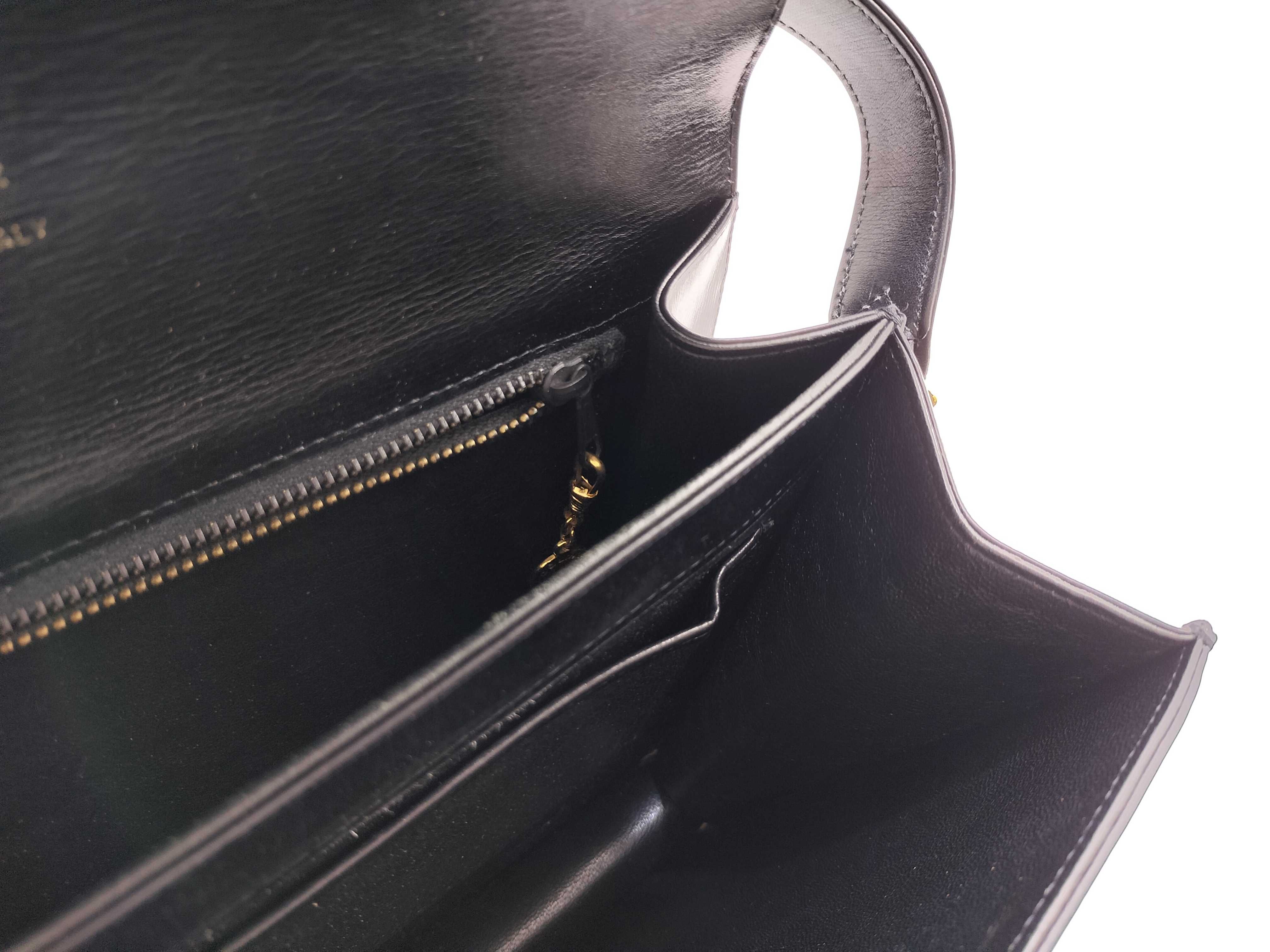carriage shoulder leather black shoulder bag — view 12